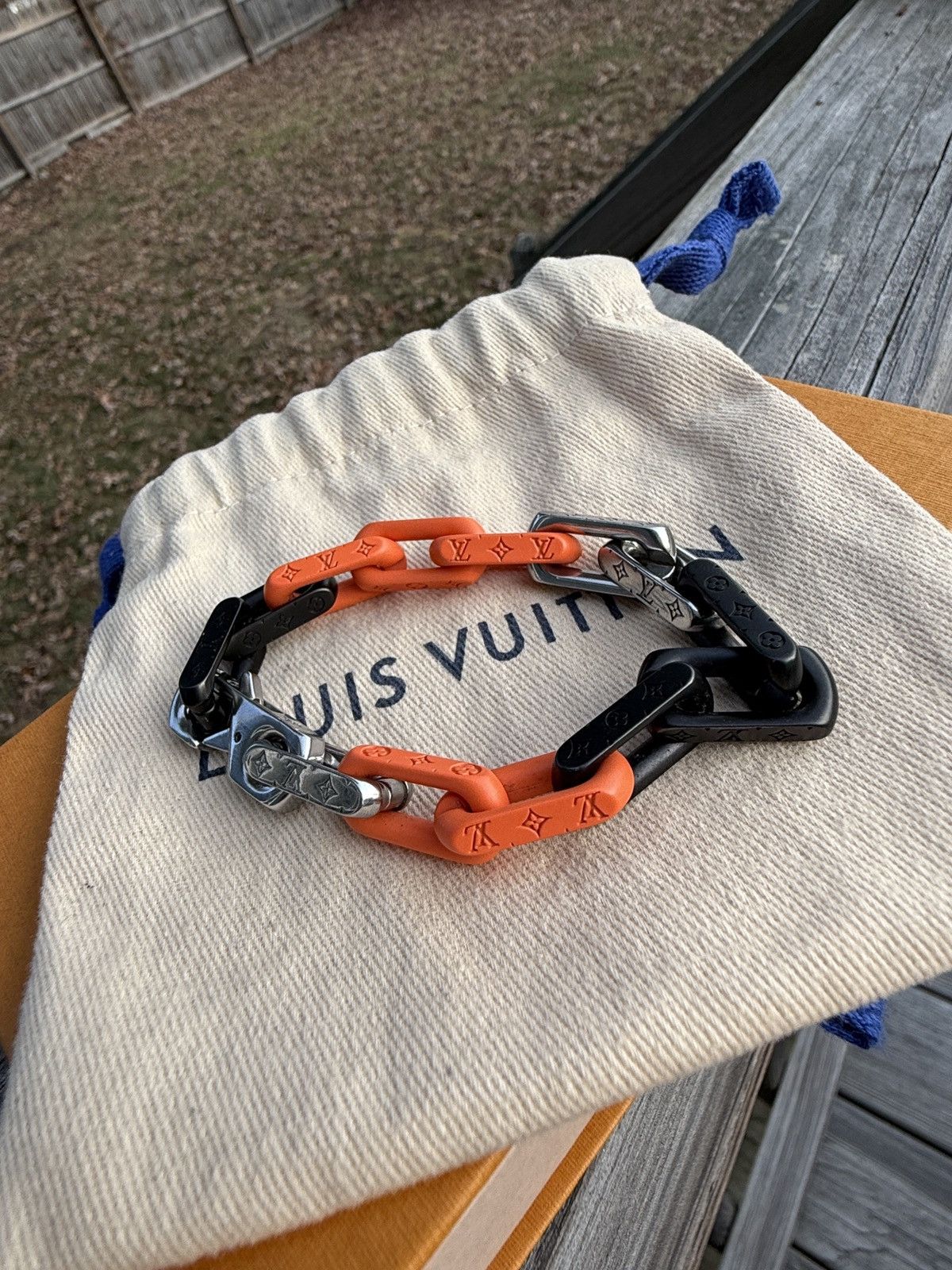 Louis Vuitton Louis Vuitton monogram chain bracelet (size M