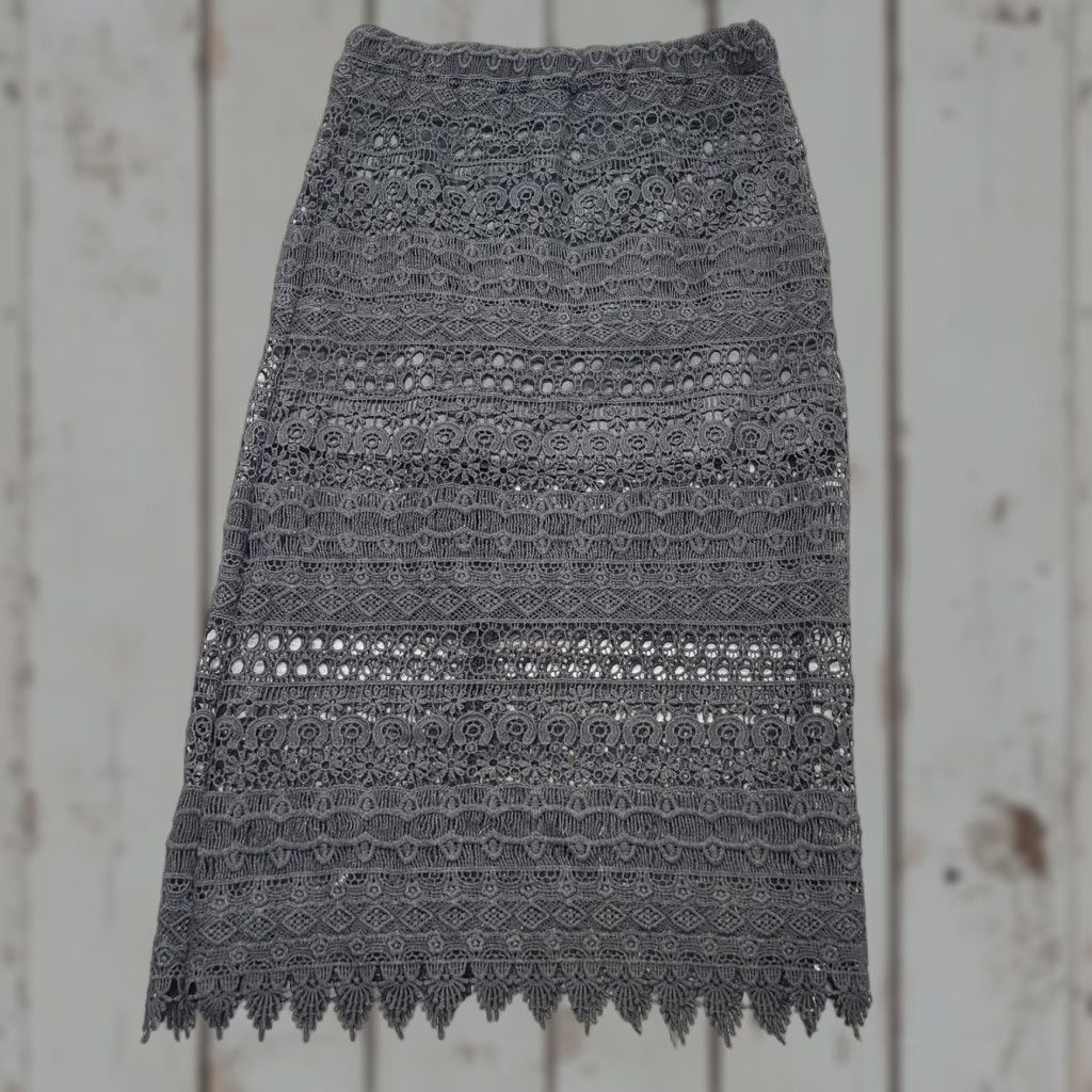 Vintage Dizzy Lizzy Skirt Womens Size Small Pull-On Lace Pencil Skirt Black Lace Elegant Size 28" / US 6 / IT 42 - 1 Thumbnail