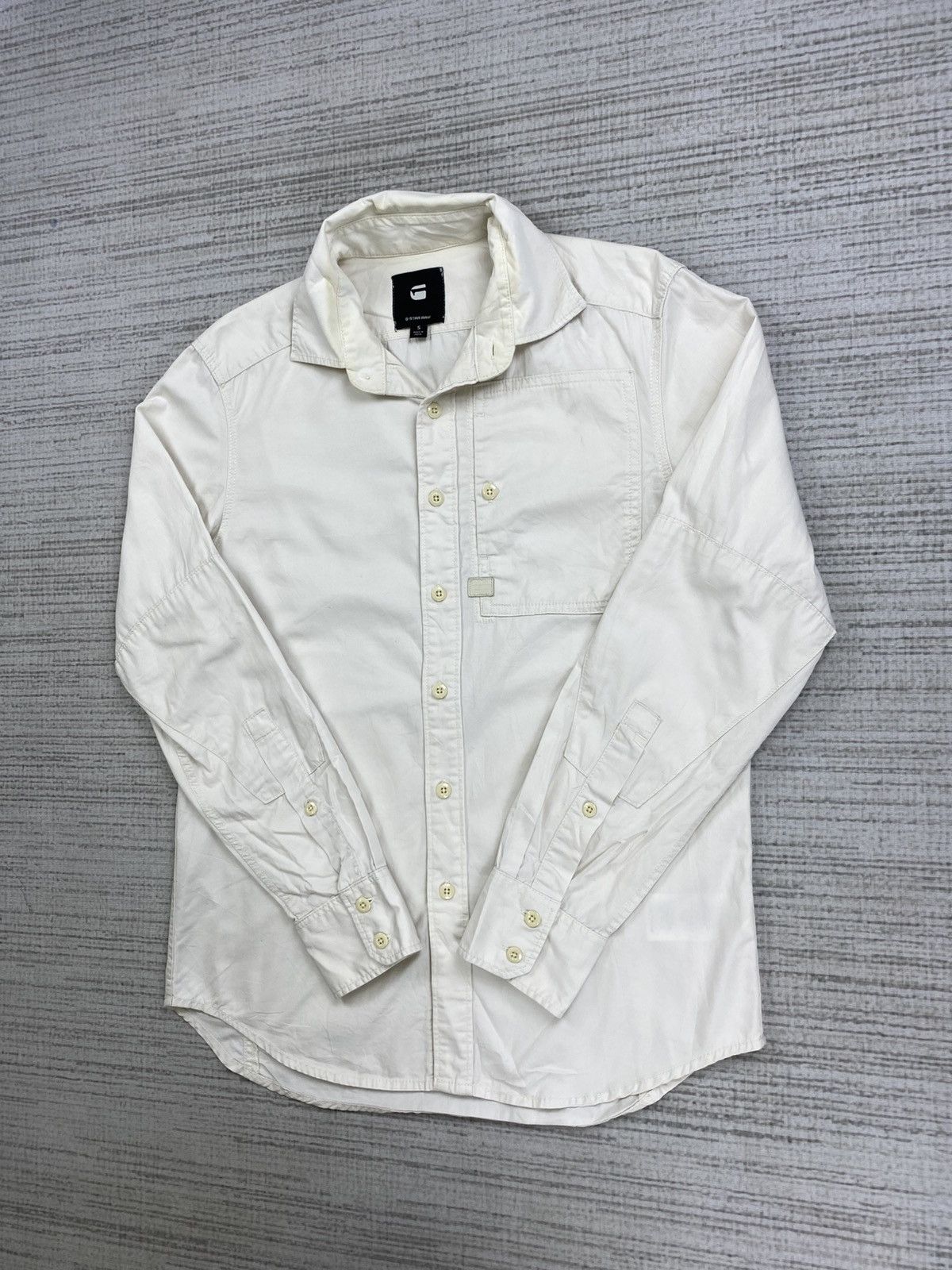 G-Star × Japanese Brand × Vintage Vintage G-Star Raw Button Ups White Shirts Size US M / EU 48-50 / 2 - 4 Thumbnail
