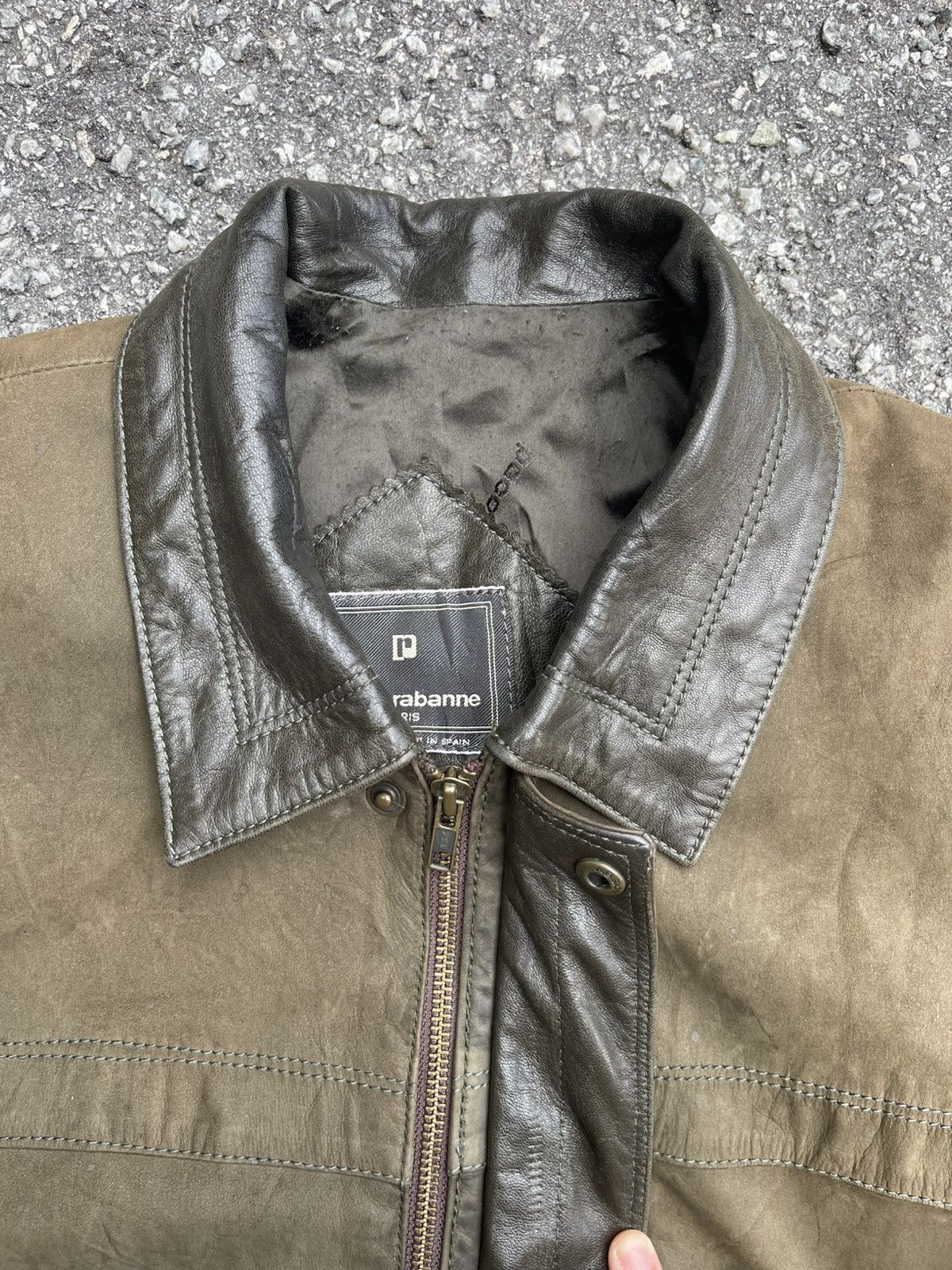 Designer Paco Rabbane Leather Jacket Size US L / EU 52-54 / 3 - 4 Thumbnail