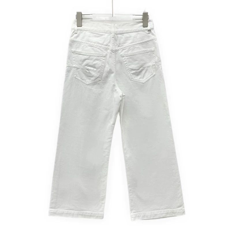 Dior Dior White cotton casual wide-leg denim trousers Size 42" / US 20 - 2 Thumbnail