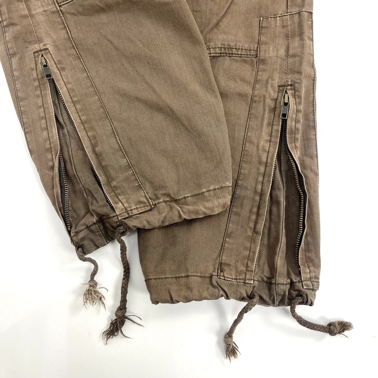 If Six Was Nine 2000s Crazy Bondage Studded Cargo Pants Lgb Goa Punks Style Size US 33 - 12 Thumbnail