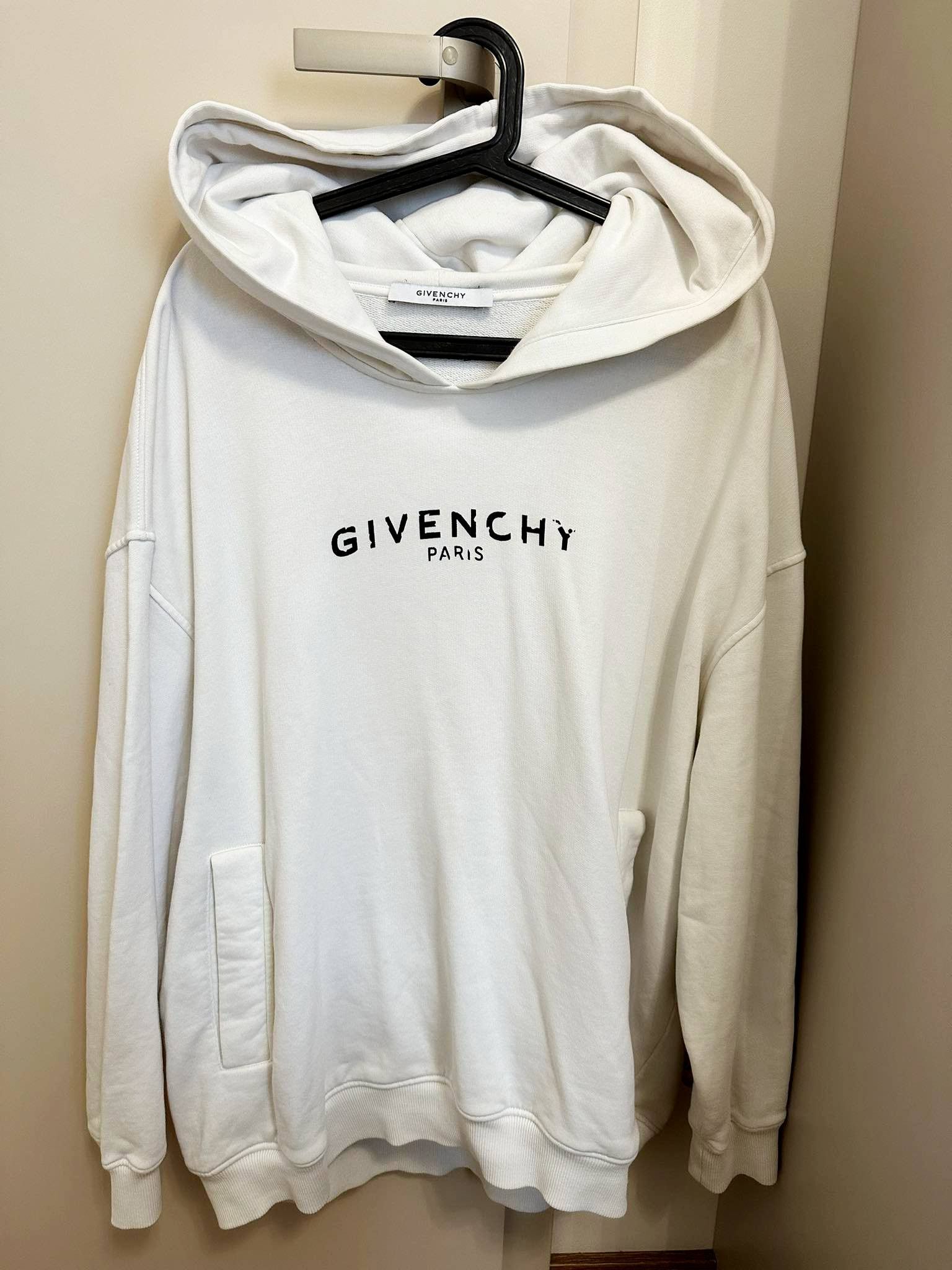 Givenchy Givenchy Spellout Center Logo White Hoodie S Size US S / EU 44-46 / 1 - 1 Thumbnail