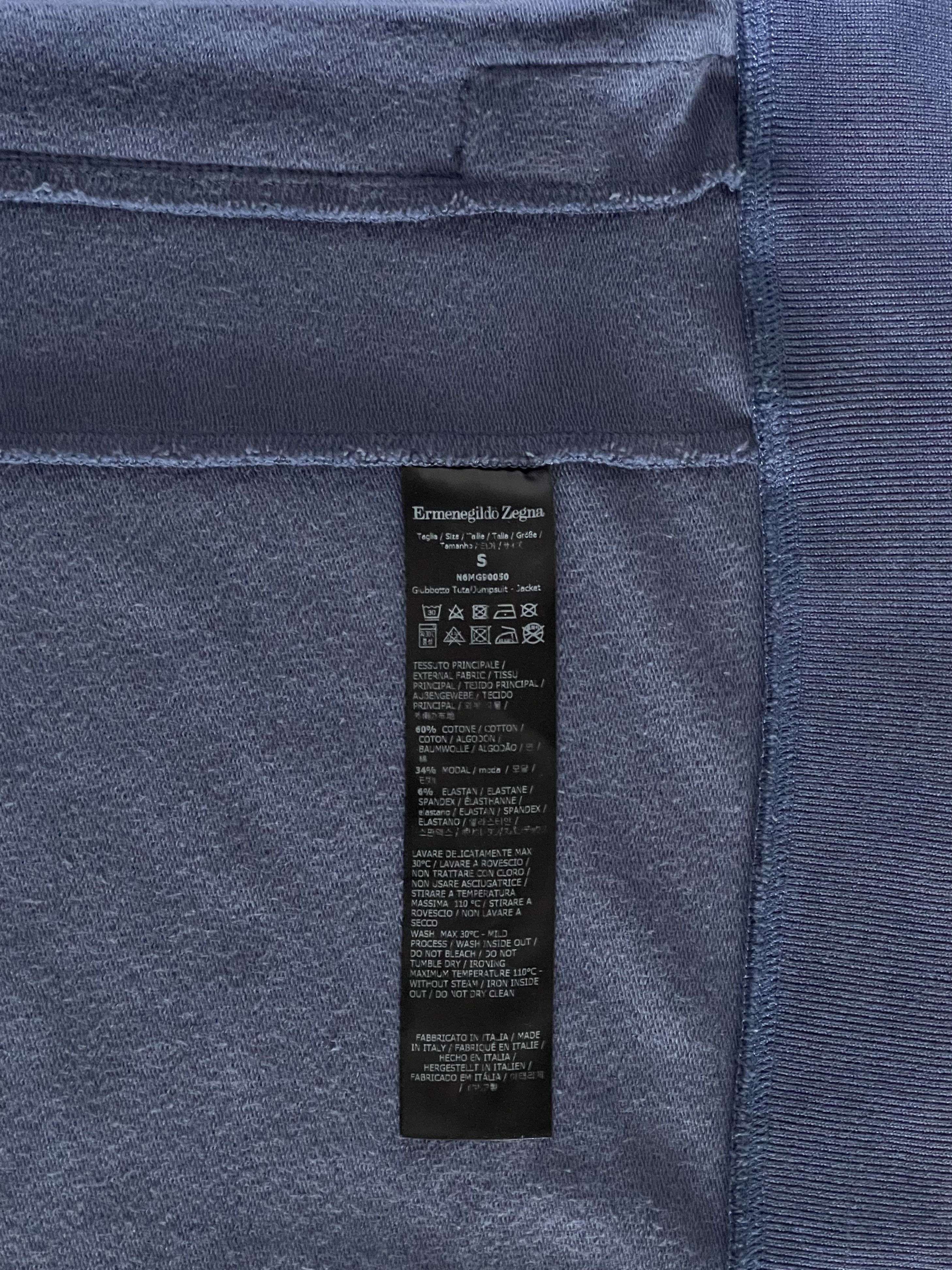 Ermenegildo Zegna cotton-blend zip cardigan, blue, size S