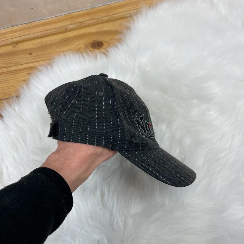No Fear No Fear Black Pinstripe Baseball Cap Streetwear Vintage Size ONE SIZE - 3 Thumbnail