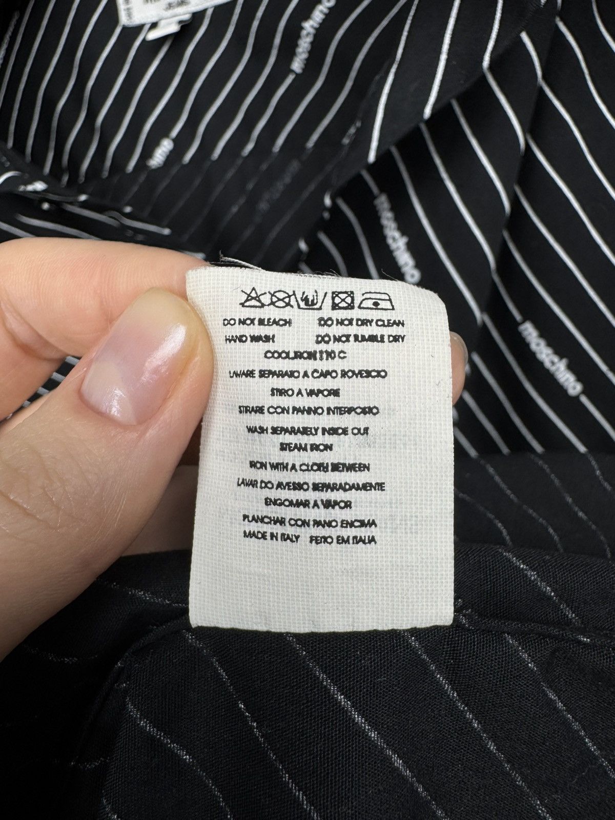 Moschino Moschino Jeans vintage striped monogram allover ss shirt Size US M / EU 48-50 / 2 - 11 Thumbnail