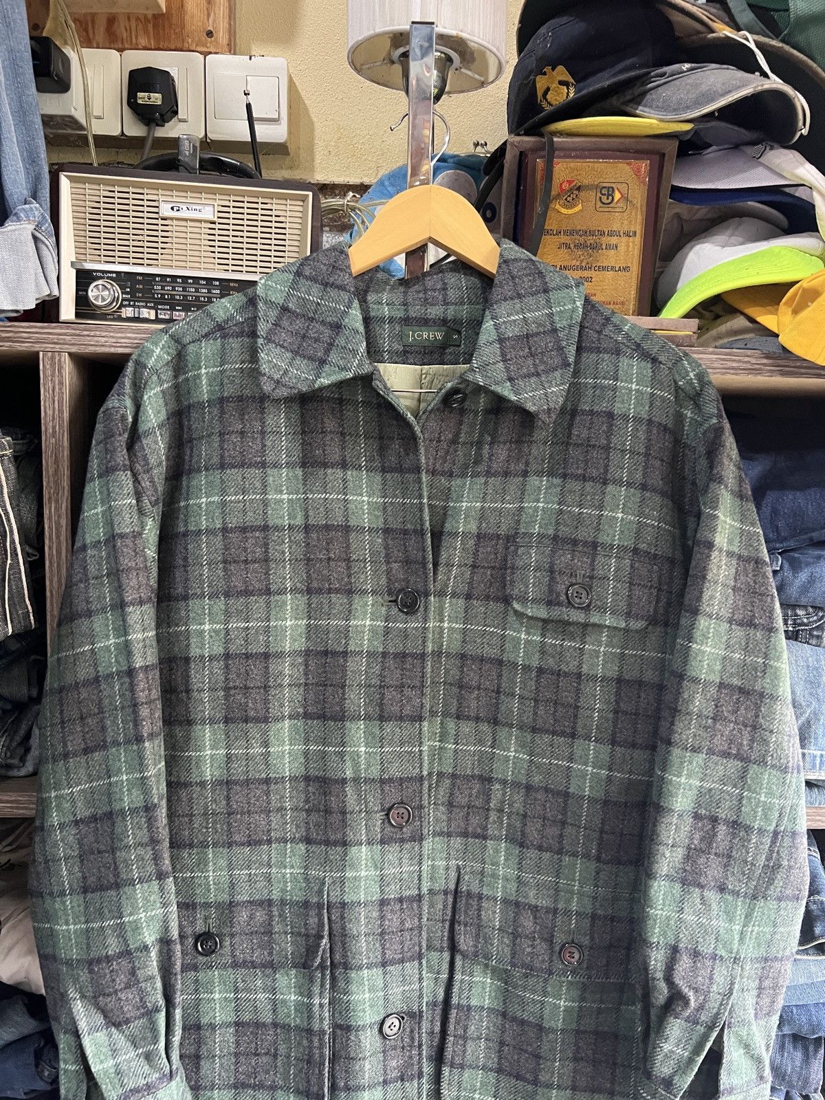 J.Crew 🔥Vintage J. Crew Quilted Button Jacket Size US M / EU 48-50 / 2 - 4 Thumbnail