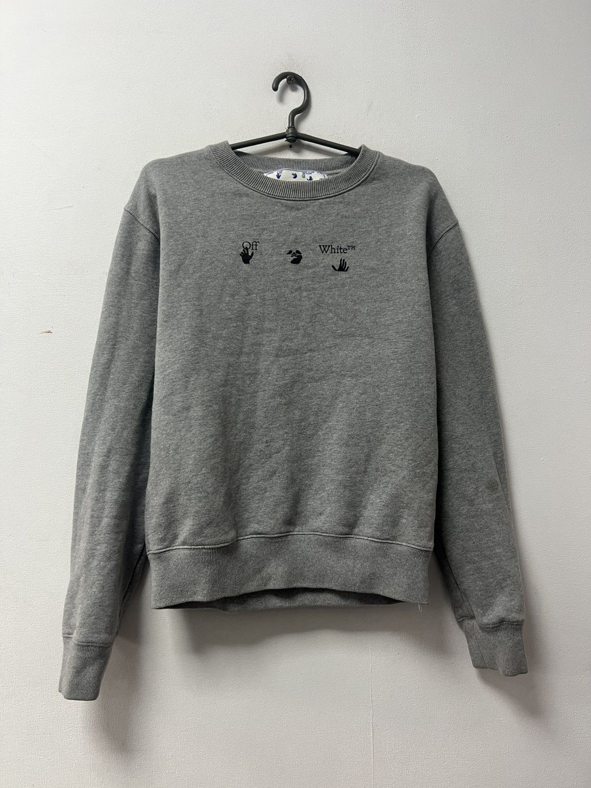 Off-White Off White Sweatshirt Big Logo Size S Gray Men Size US S / EU 44-46 / 1 - 2 Thumbnail