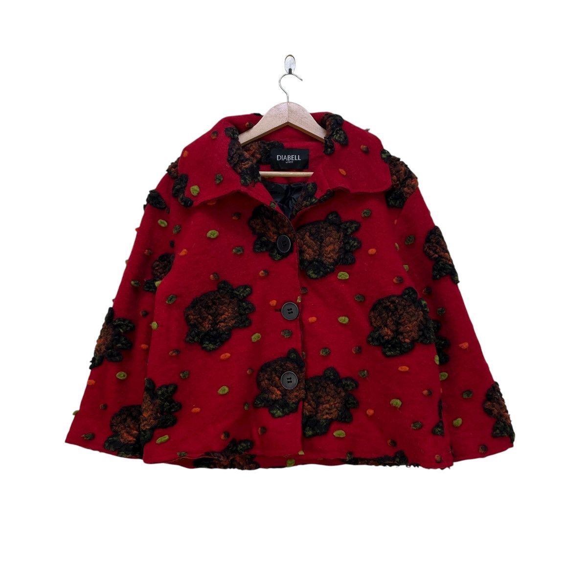 Ne-Net 💥Vintage Diabell Tokyo Bobble Pachtwork Wool Jacket Size M / US 6-8 / IT 42-44 - 1 Thumbnail