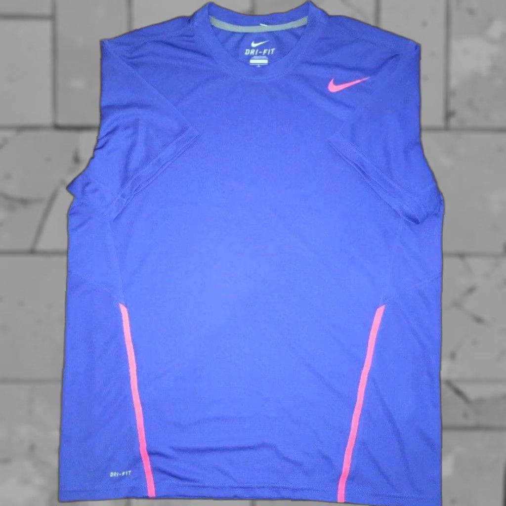 Nike Nike Athletic T-Shirt Mens Large Blue Dri-Fit Activewear Size US L / EU 52-54 / 3 - 1 Thumbnail