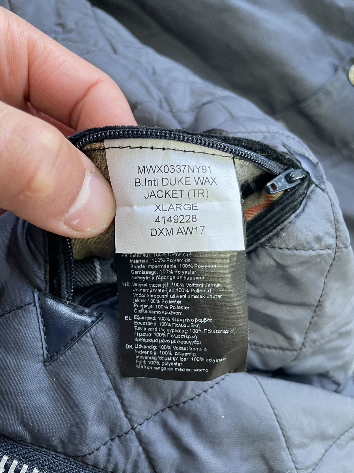Barbour Barbour International Blue Duke Wax Jacket Size US XL / EU 56 / 4 - 13 Thumbnail