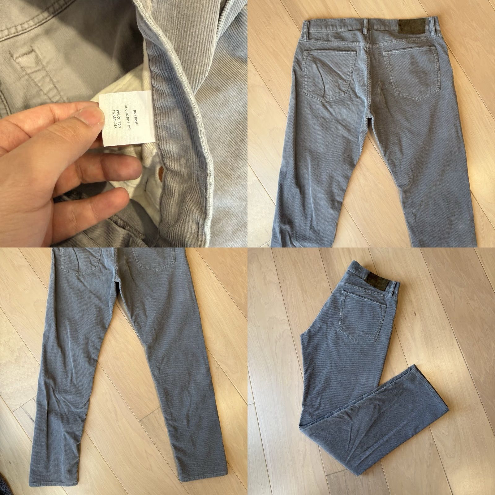 Todd Snyder Todd Snyder Corduroy Pants Slim Fit 33 Gray Men Regular Pants Size US 33 - 8 Thumbnail