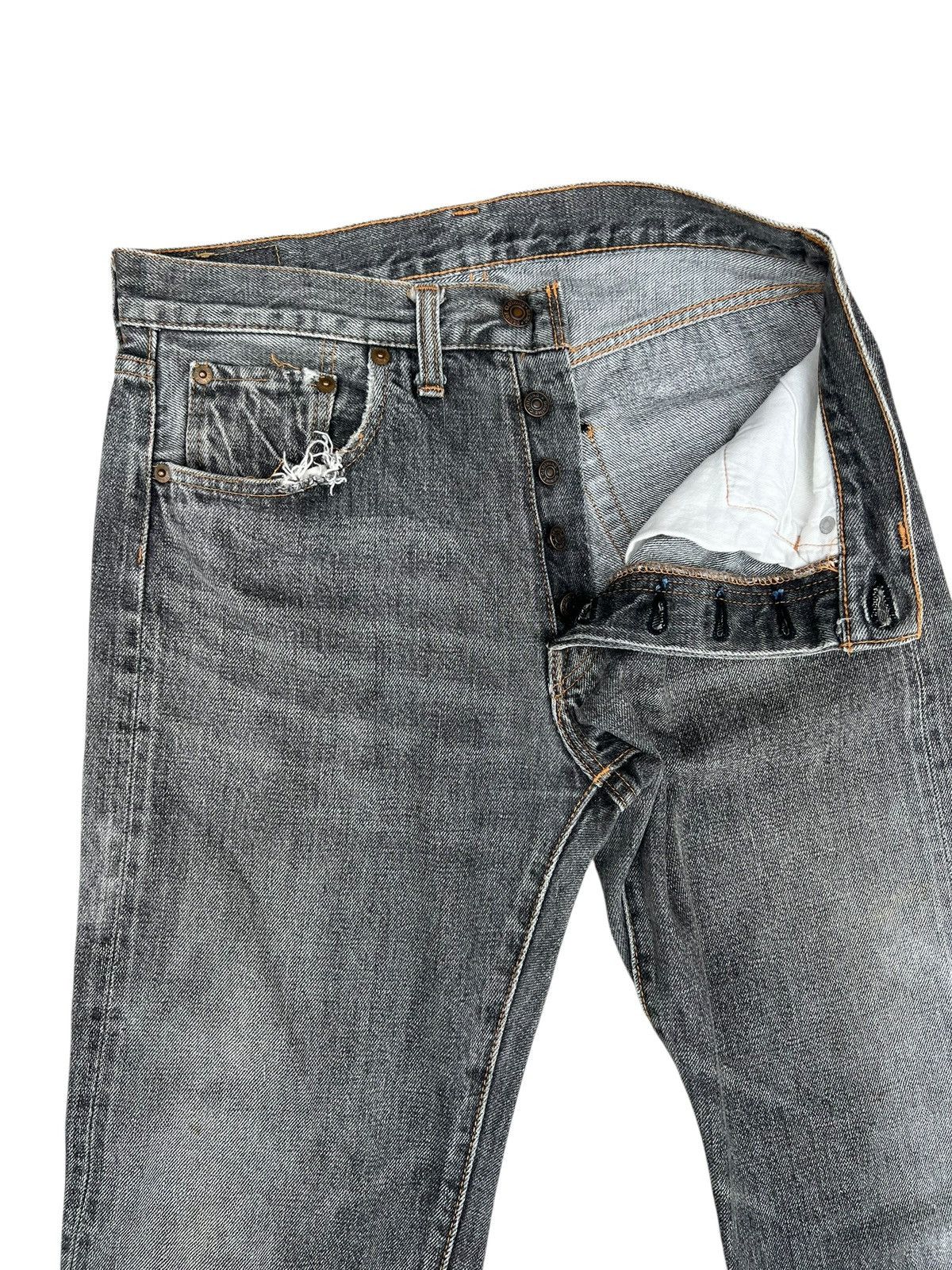 Denime Vintage DENIME Orizzonti Faded Distress Denim Selvedge Jeans Size US 30 / EU 46 - 5 Thumbnail