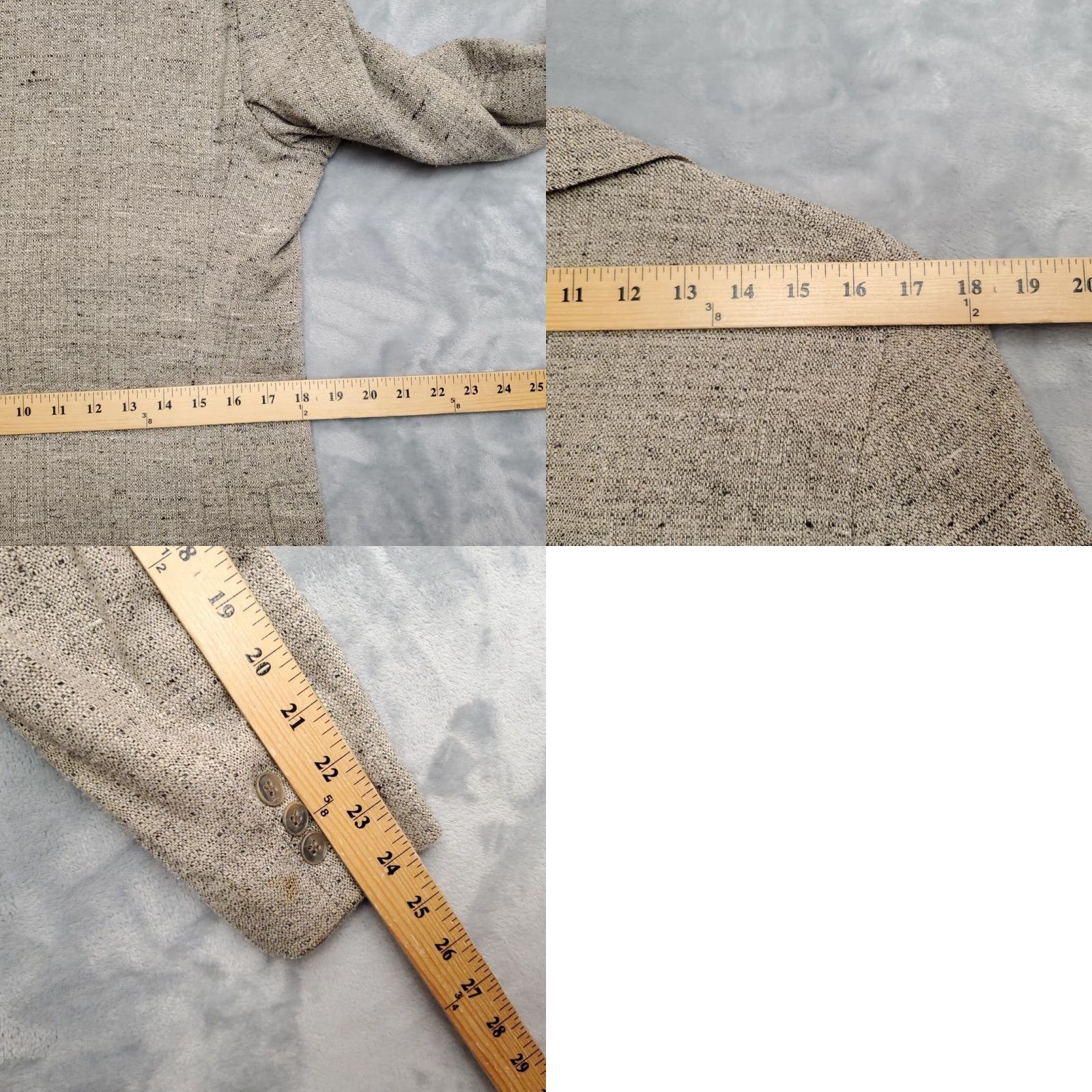 Levi's VTG Levi's Trimcut Tweed Blazer Men's 40R Beige Wool Blend Jacket 2 Piece Blazer Vintage 70s Made in USA Mens Size 40R - 10 Thumbnail