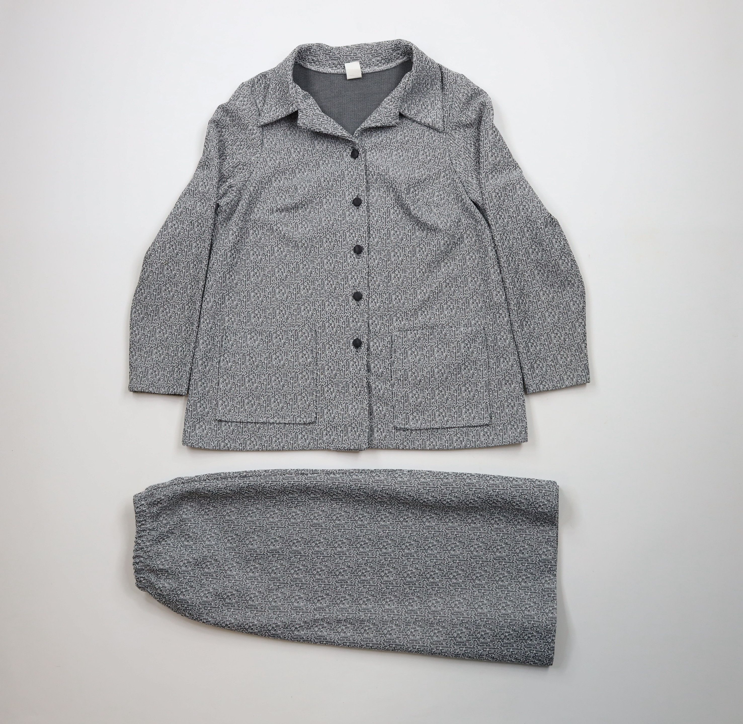 Vintage Vintage 70s Rockabilly Atomic Fleck 2 Piece Knit Suit Size M / US 6-8 / IT 42-44 - 1 Thumbnail
