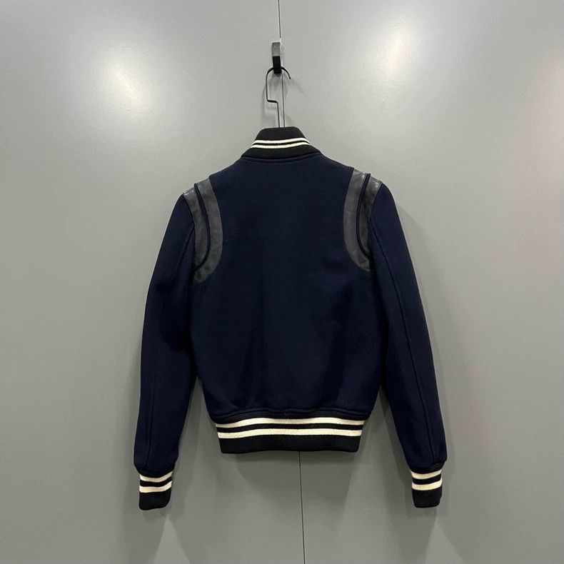 Saint Laurent Paris Saint Laurent Paris Saint Laurent Navy Leather Baseball Ja Size US M / EU 48-50 / 2 - 2 Thumbnail