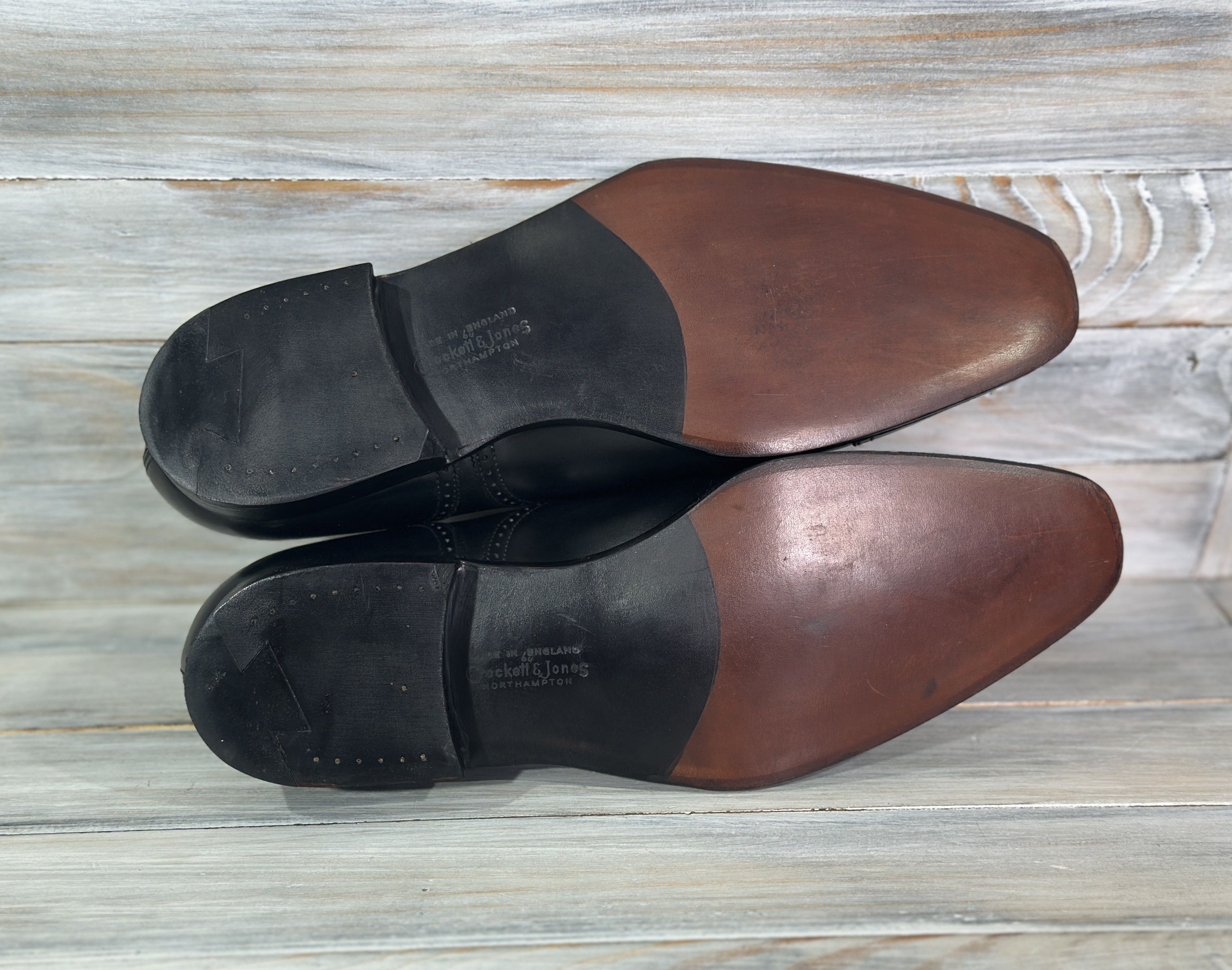 Crockett & Jones CROCKETT JONES Selborne Black Calf Made In England Luxury Size US 8 / EU 41 - 22 Thumbnail