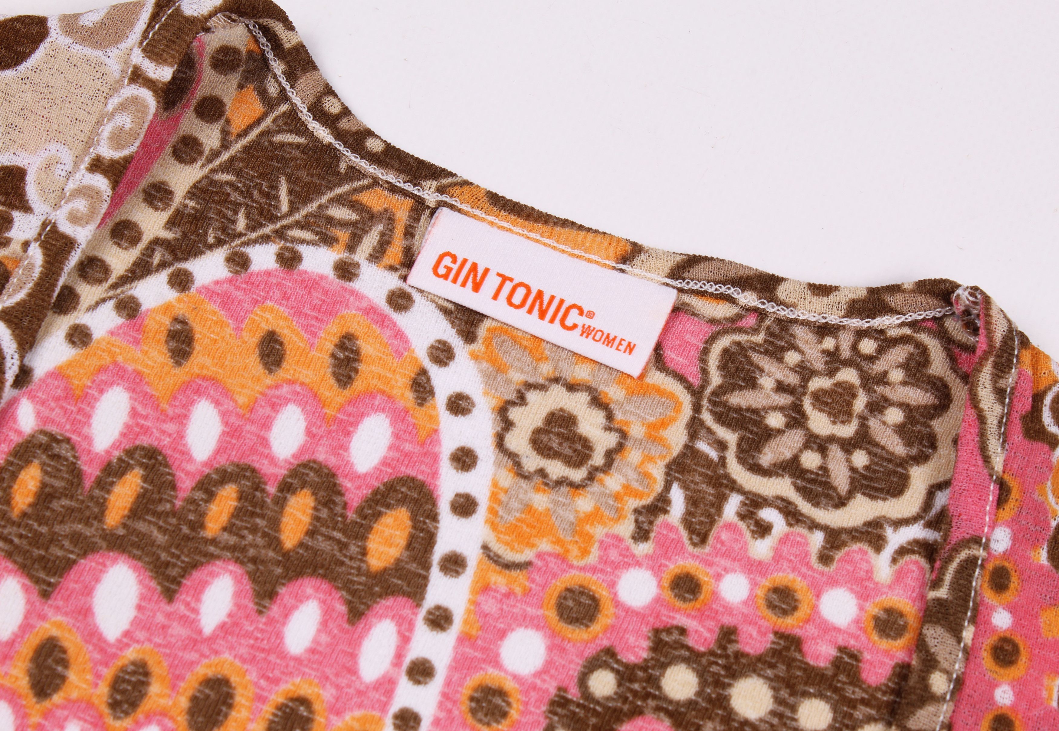 Other Vintage Gin Tonic Y2K Mesh Floral Paisley T-shirt Top Size S / US 4 / IT 40 - 5 Thumbnail