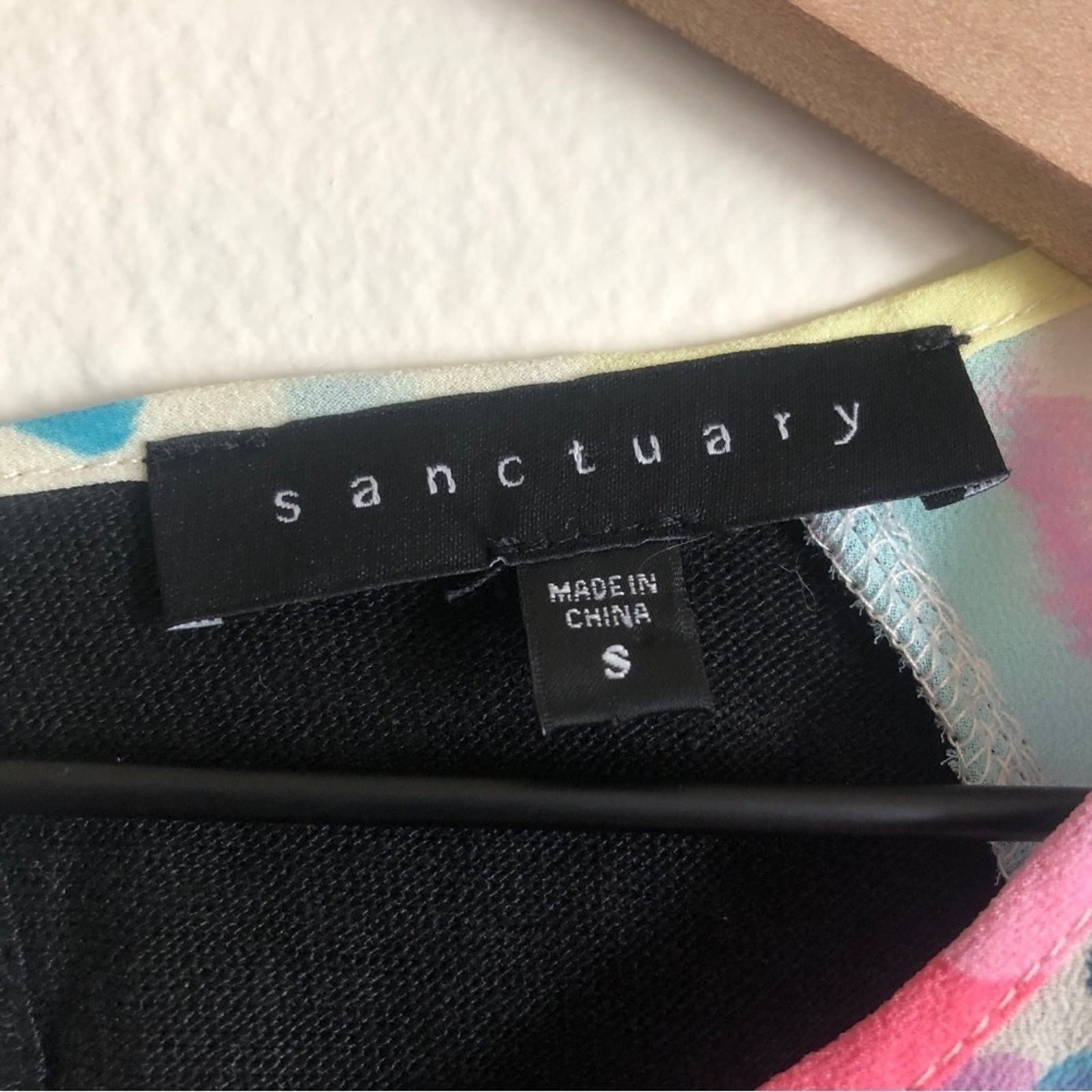 Anthropologie Anthropologie Sanctuary Linen Black Multicolor Tank Top Size S / US 4 / IT 40 - 4 Thumbnail