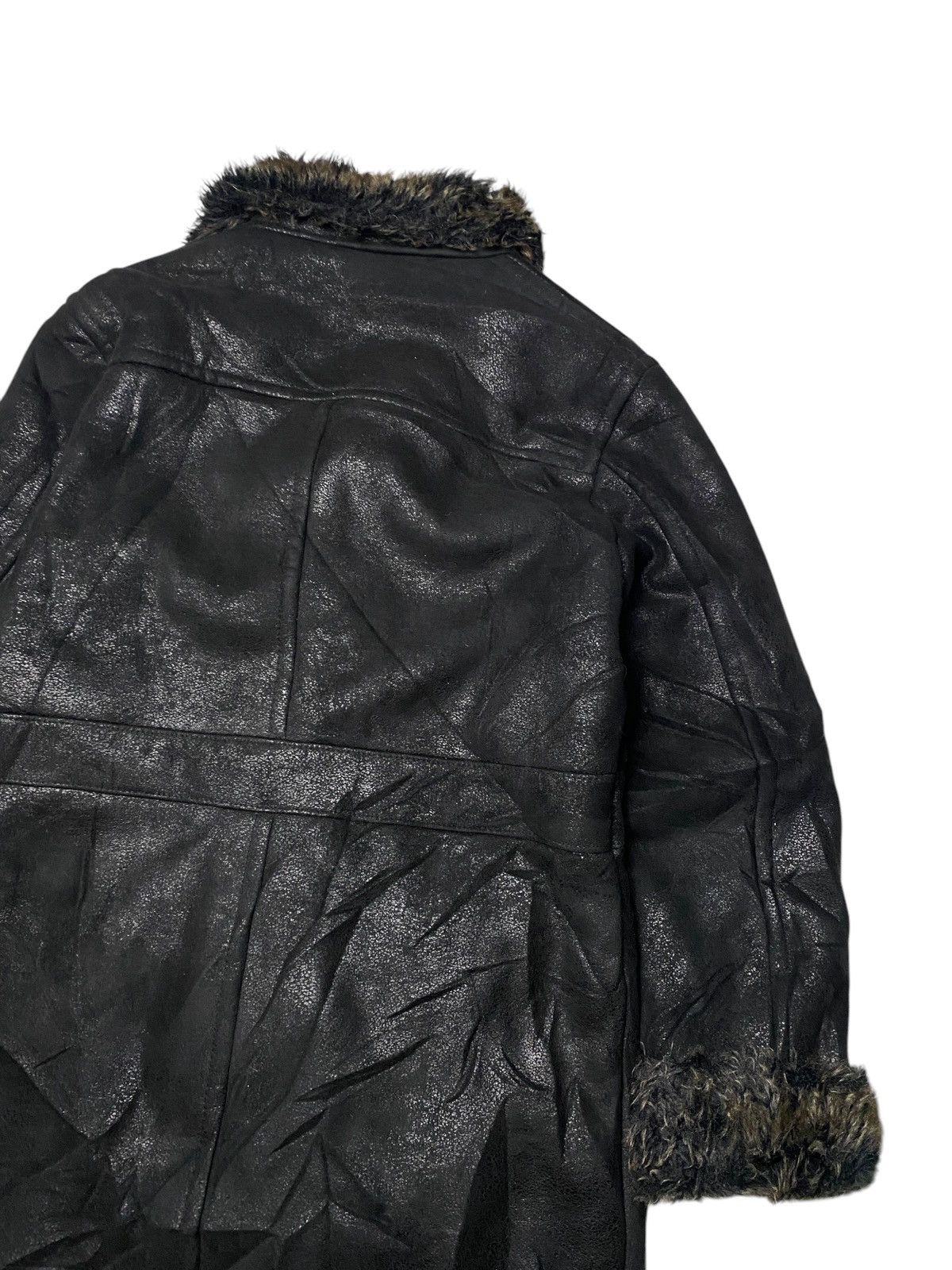 If Six Was Nine 2000's Semantic Design Fur Trim Waxed Jacket Size US L / EU 52-54 / 3 - 8 Thumbnail