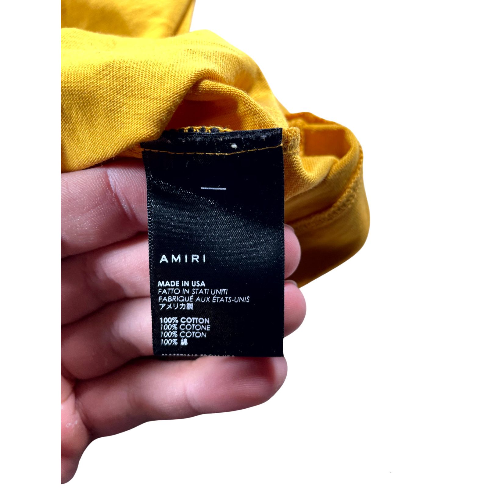 Amiri Amiri Core Yellow Mustard & Black Tee Size US S / EU 44-46 / 1 - 3 Thumbnail