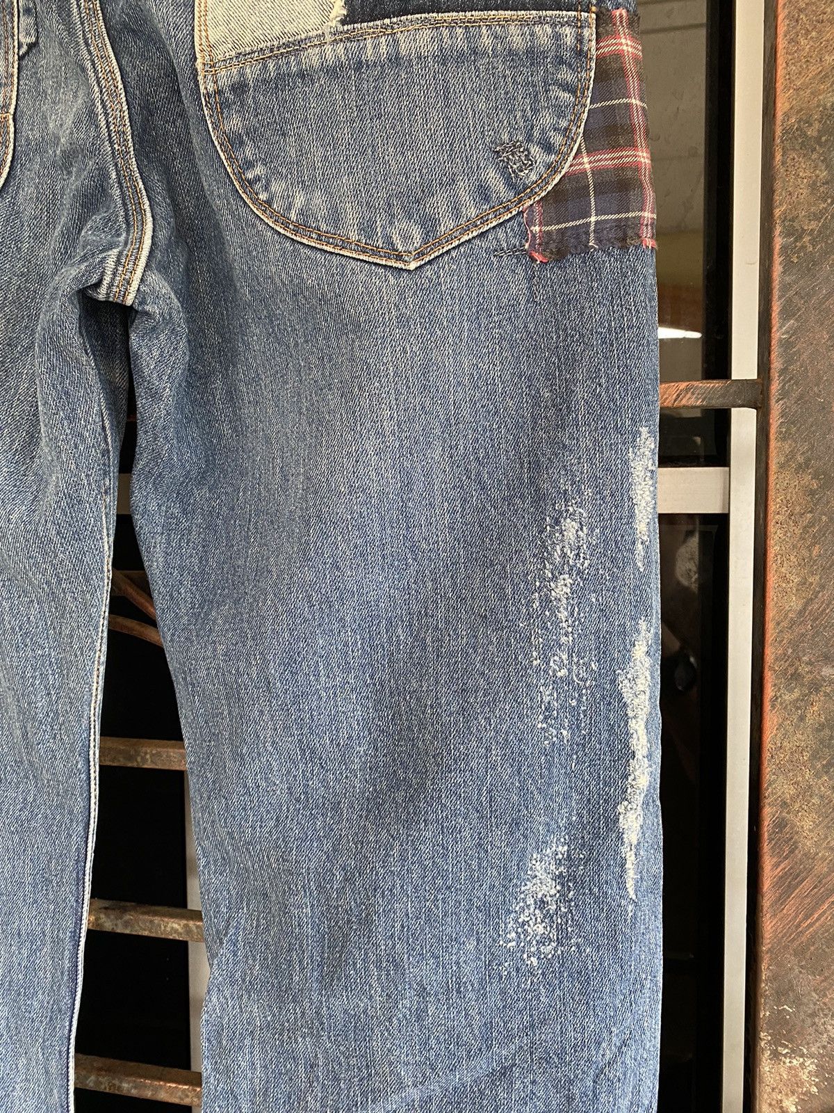 Japanese Brand Japanese Brand Pocket Park Patchwork Denim Size US 31 - 5 Thumbnail