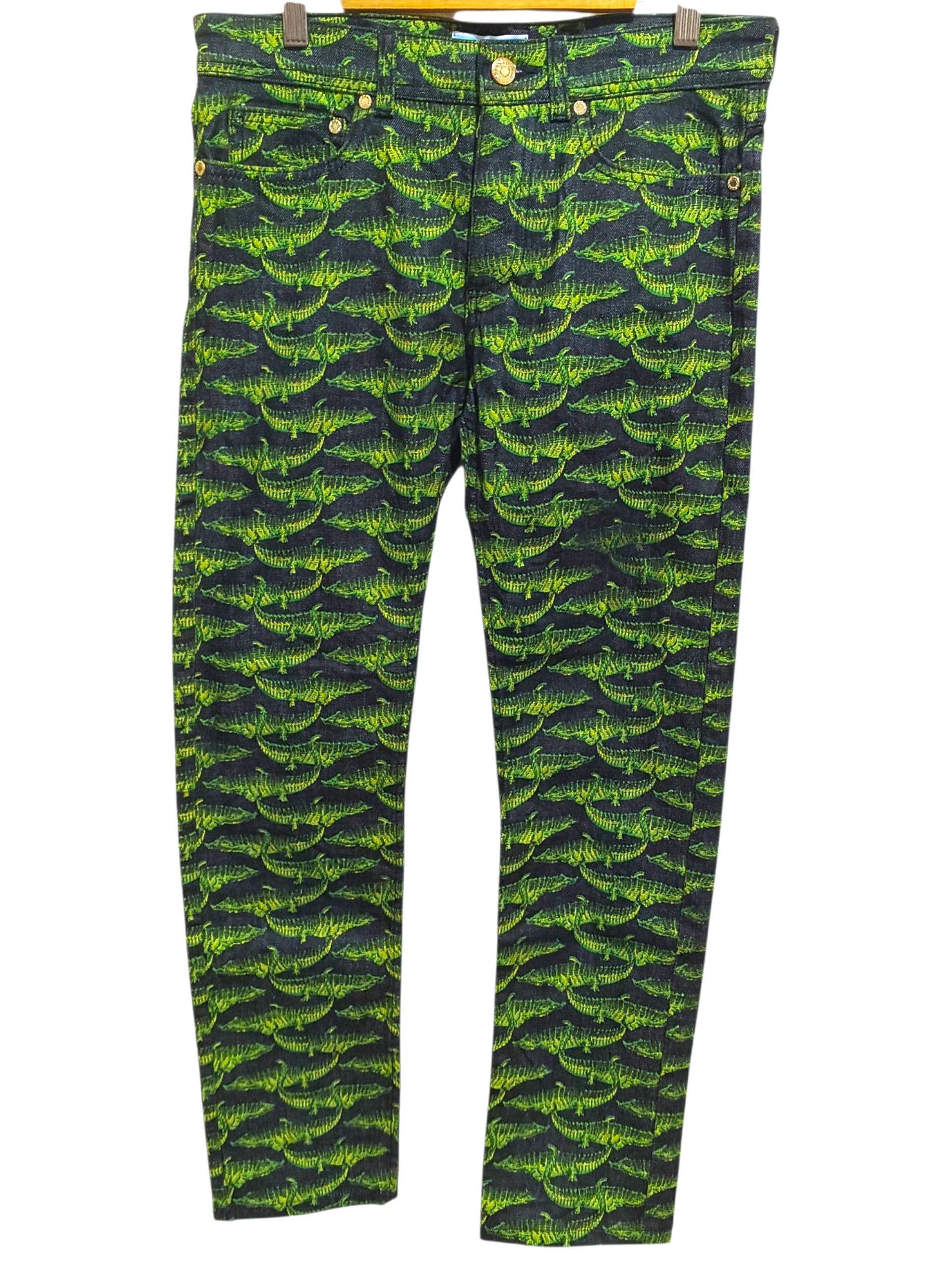 H&M × Versace Versace x HM FW 2011 Crocodile Allover Print Deni Size US 29 - 1 Thumbnail