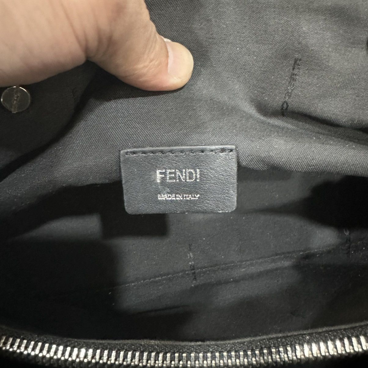 Fendi FENDI ROMA BLACK LEATHER AND PHYTON SMALL BY THE WAY SATCHEL Size ONE SIZE - 17 Thumbnail
