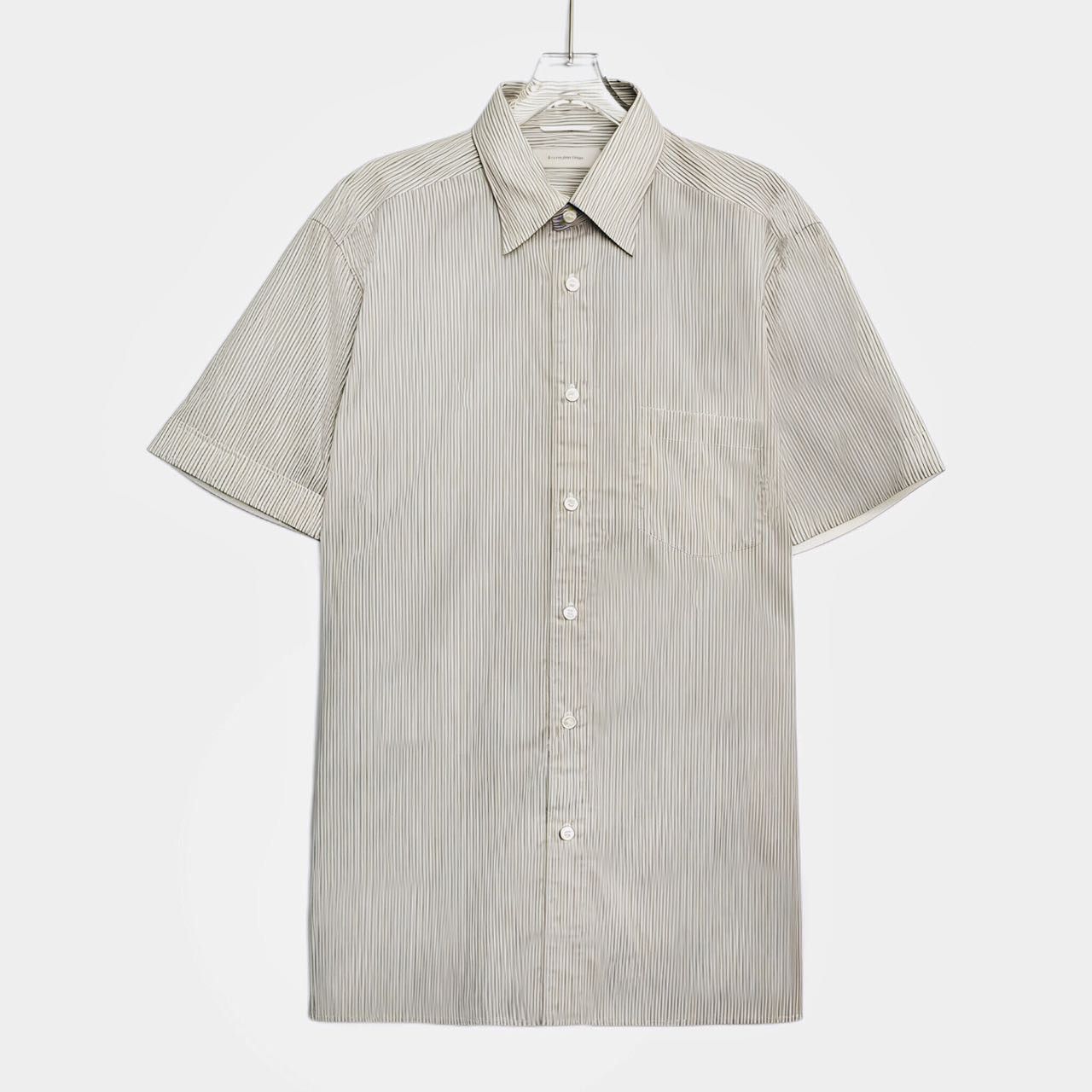 Z Zegna Zegna Striped Button Short Sleeve Shirt K26WX Size US L / EU 52-54 / 3 - 1 Thumbnail