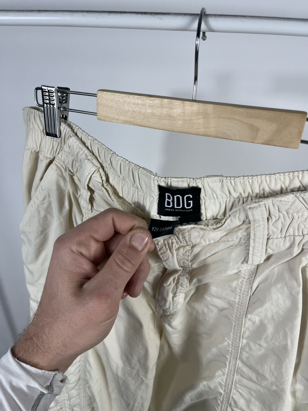 Bdg BDG Baggy Cargo Pants Cream Y2K Streetwear Size 32" / US 10 / IT 46 - 7 Thumbnail