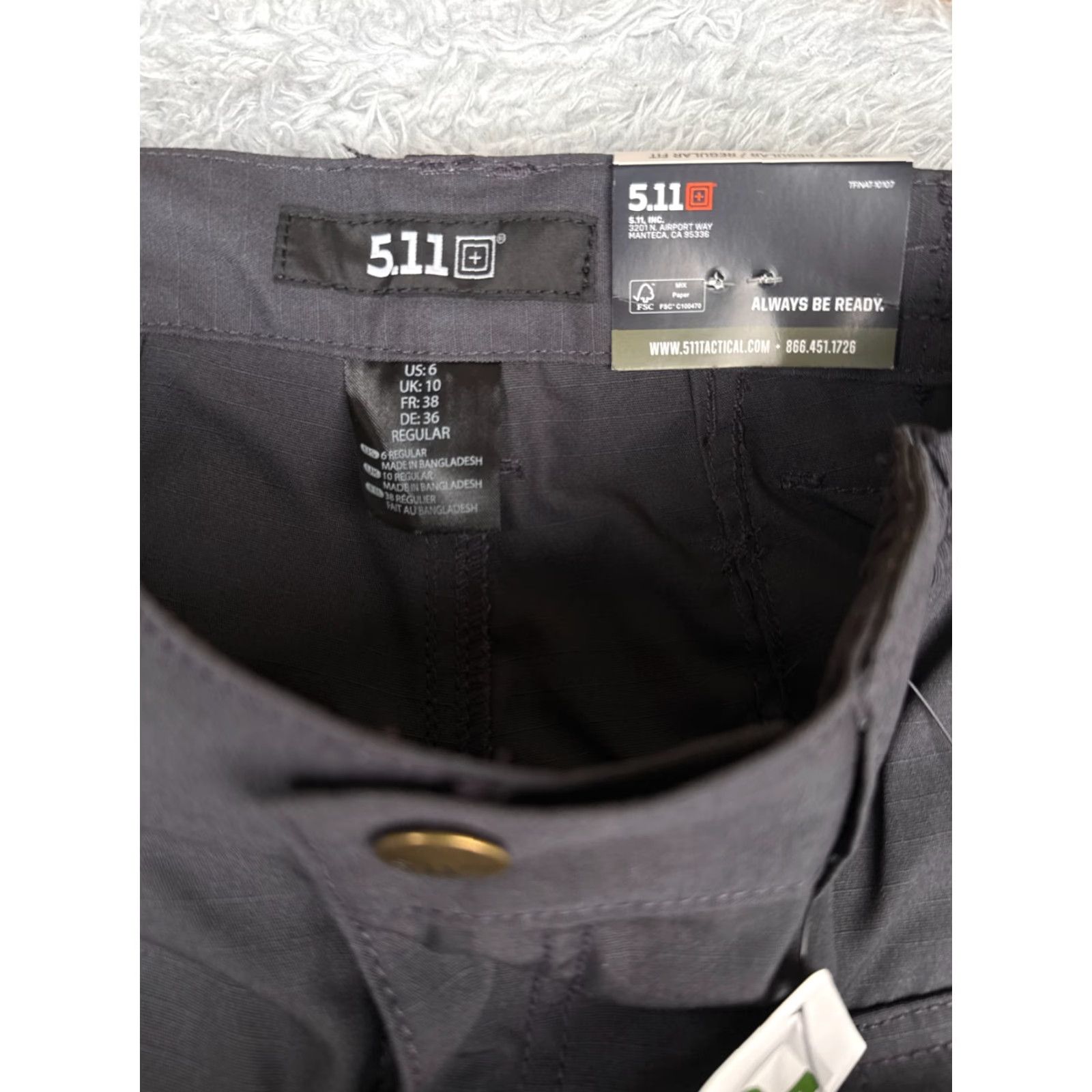 Vintage 5.11 Tactical Pants Women 5 Gray Taclite Cargo Rip-Stop Fabric Charcoal 64360 Size 28" / US 6 / IT 42 - 7 Thumbnail
