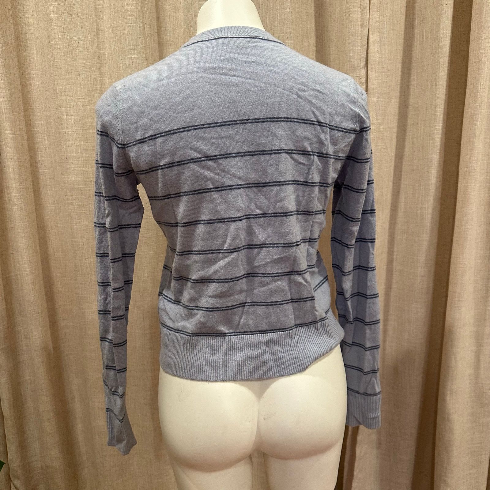Vince Vince Blue Striped Wool Cashmere Sweater sz S Size S / US 4 / IT 40 - 10 Thumbnail
