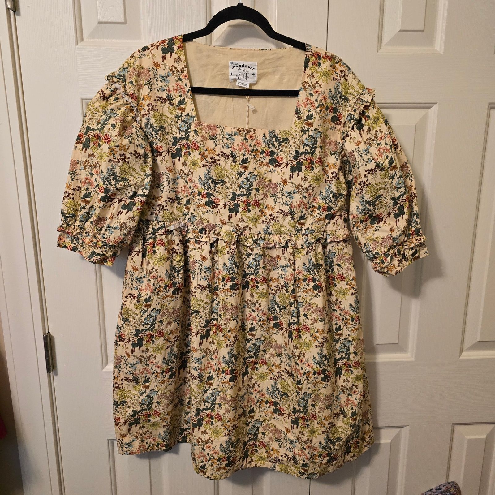 Anthropologie × Free People NWT Meadows Daphne Babydoll Dress $242 SIZE 4 (8/10) Cottage Size M / US 6-8 / IT 42-44 - 10 Thumbnail