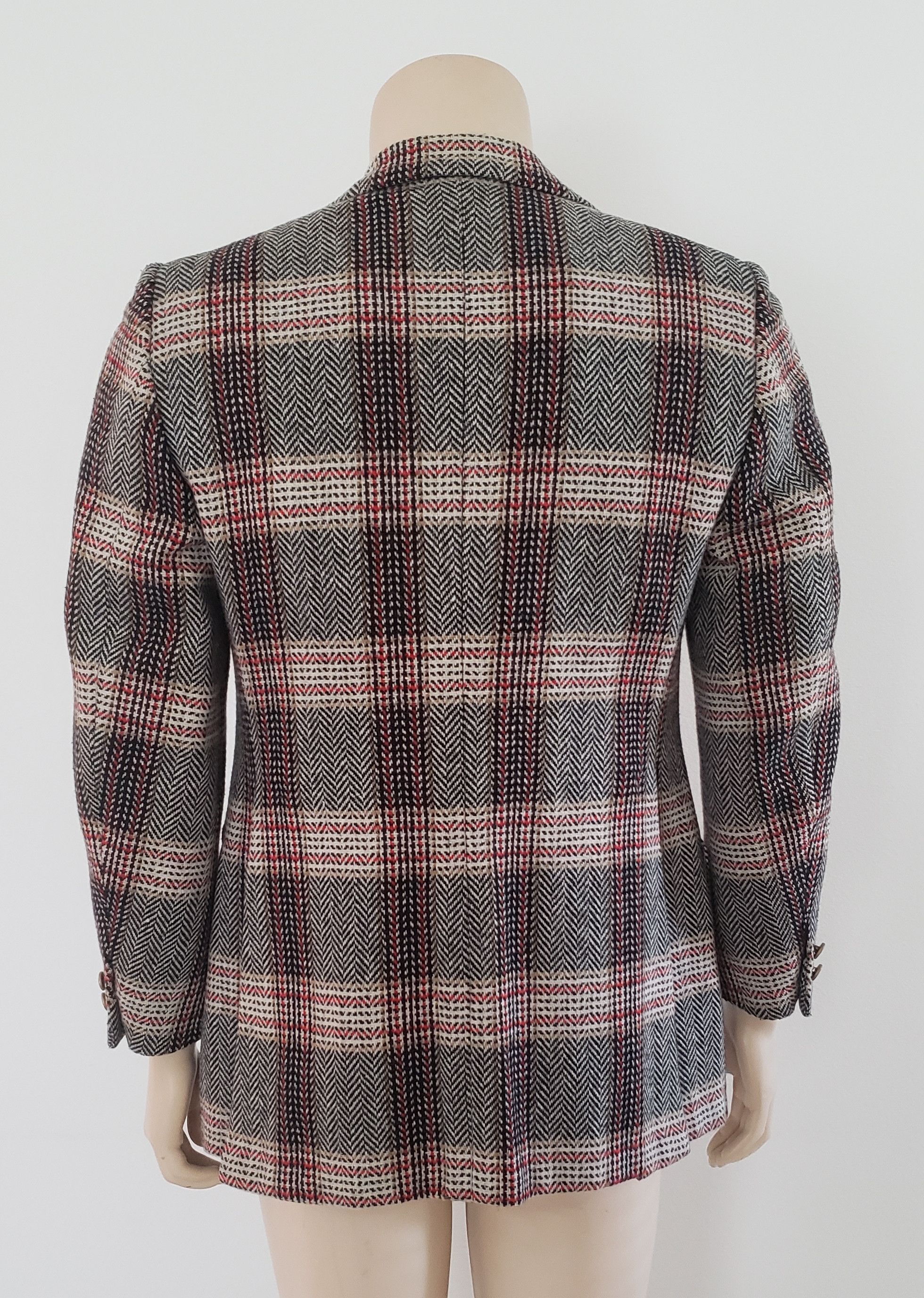Vintage 1970s plaid sport coat 38R Geoffrey Beene wool tweed Size 38R - 9 Thumbnail