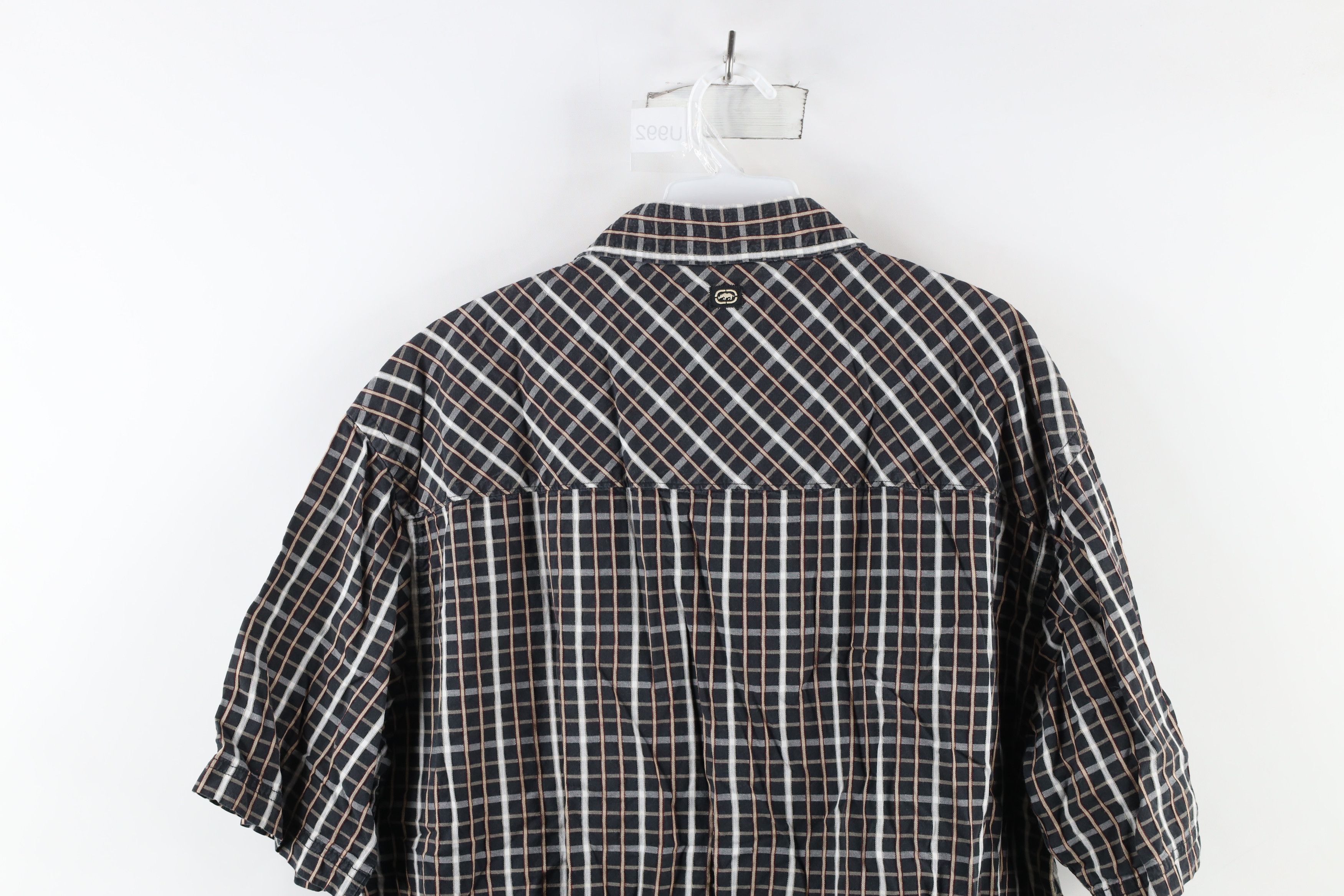 Ecko Unltd. × Vintage Vintage Ecko Fit Short Sleeve Collared Button Shirt Plaid Size US XL / EU 56 / 4 - 11 Thumbnail