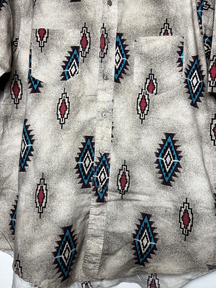 Wrangler Vintage 80's-90's Wrangler Western Native Style Button Up Size US XL / EU 56 / 4 - 3 Thumbnail
