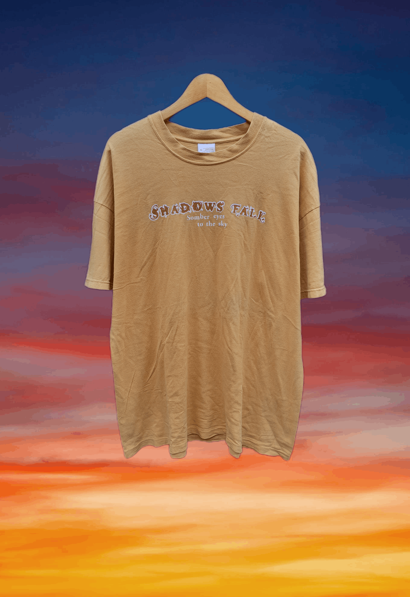 Vintage 90s Shadows fall somber eyes to the sky t-shirt