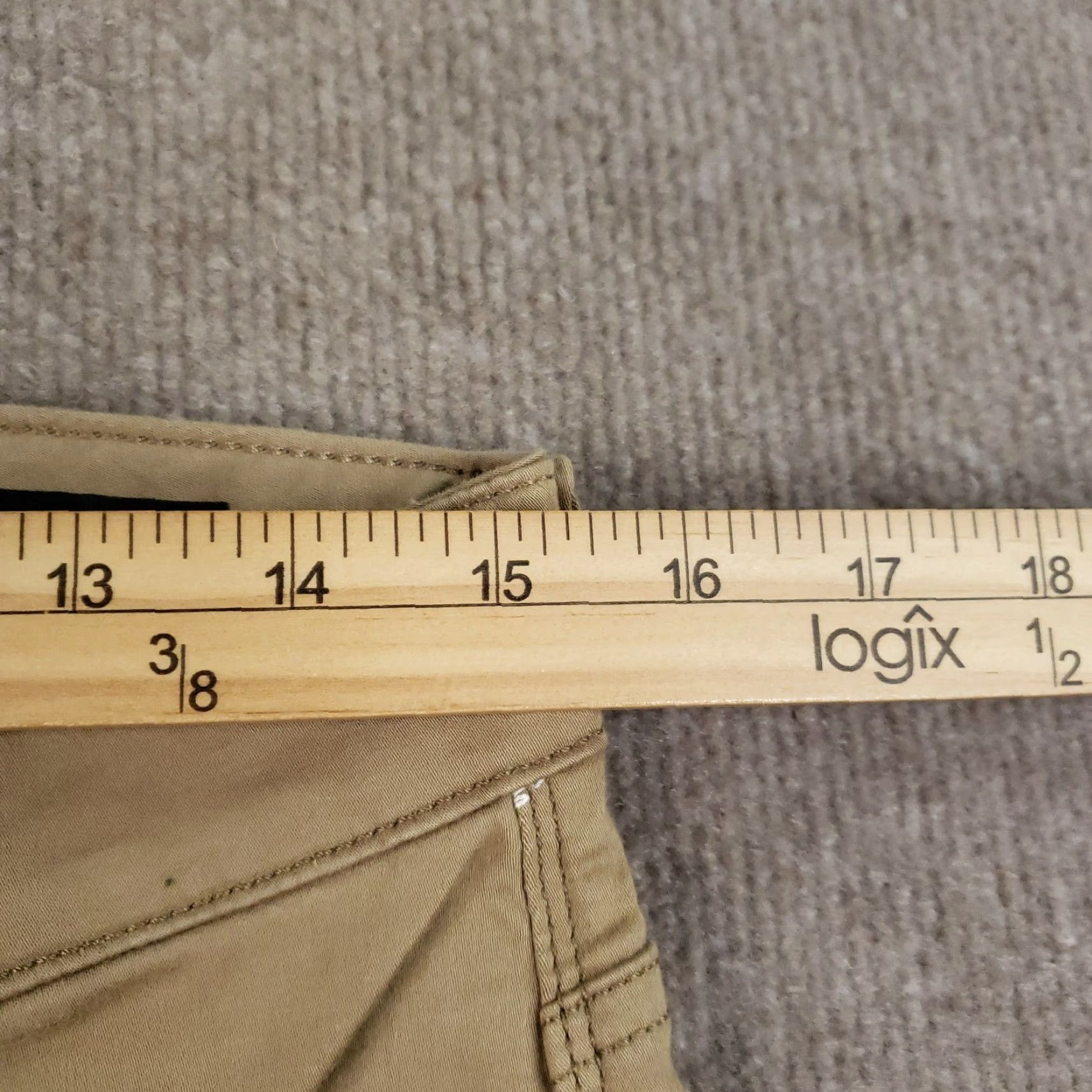Vintage 34 Heritage Mens Pants 31x24 Brown Chino Flat Front Comfort Classic Regular Zip Straight Size US 31 - 6 Thumbnail