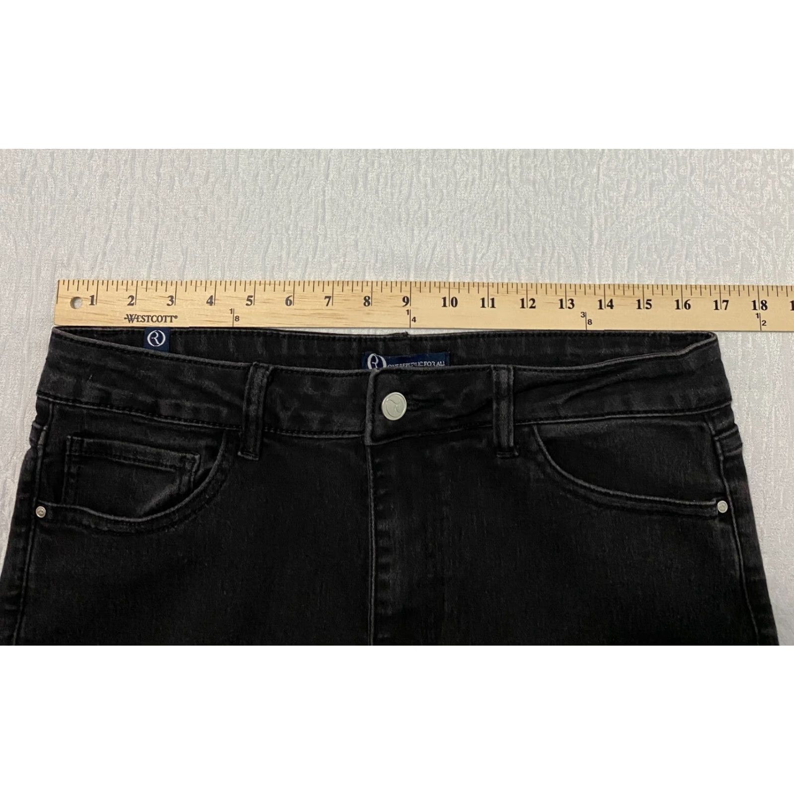 Vintage One Republic For All Wide Leg Jeans Women's Size 16 Black Boot Cut Size 24" / US 00 / IT 34 - 5 Thumbnail