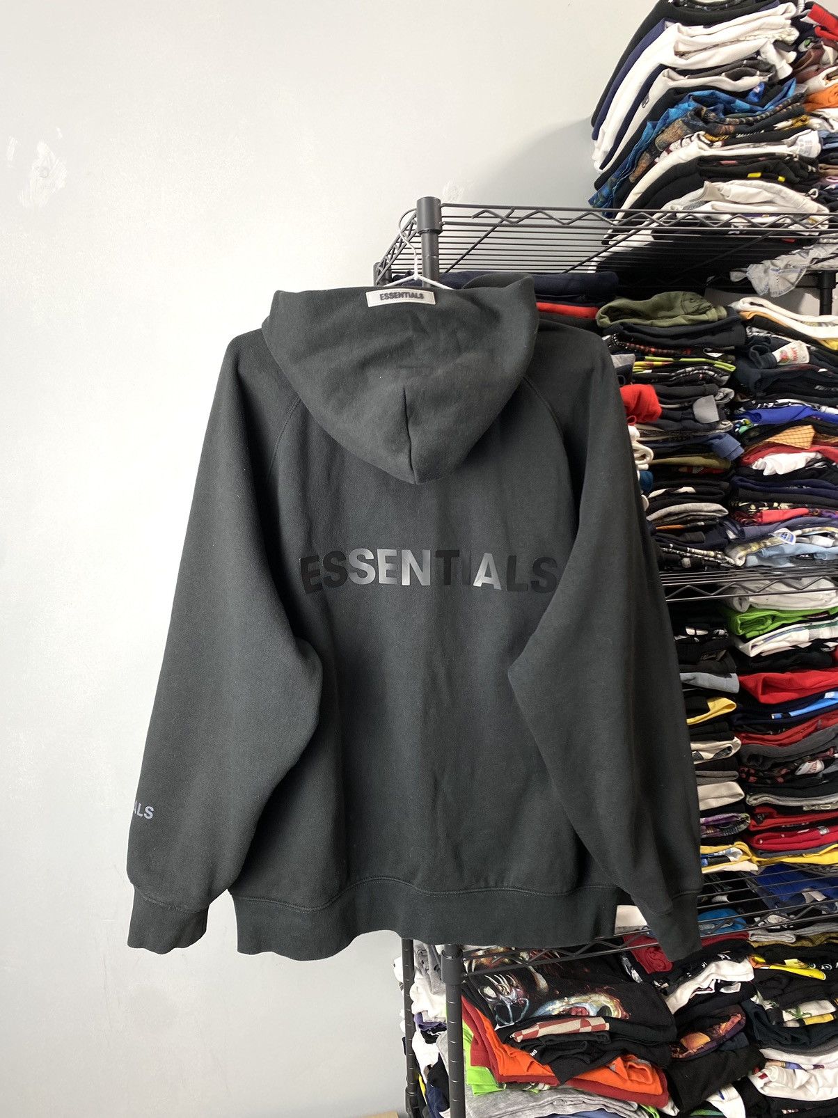 image of Essentials Fear Of God Hoodie Reflective Fog Hype in Grey, Men's (Size Medium)