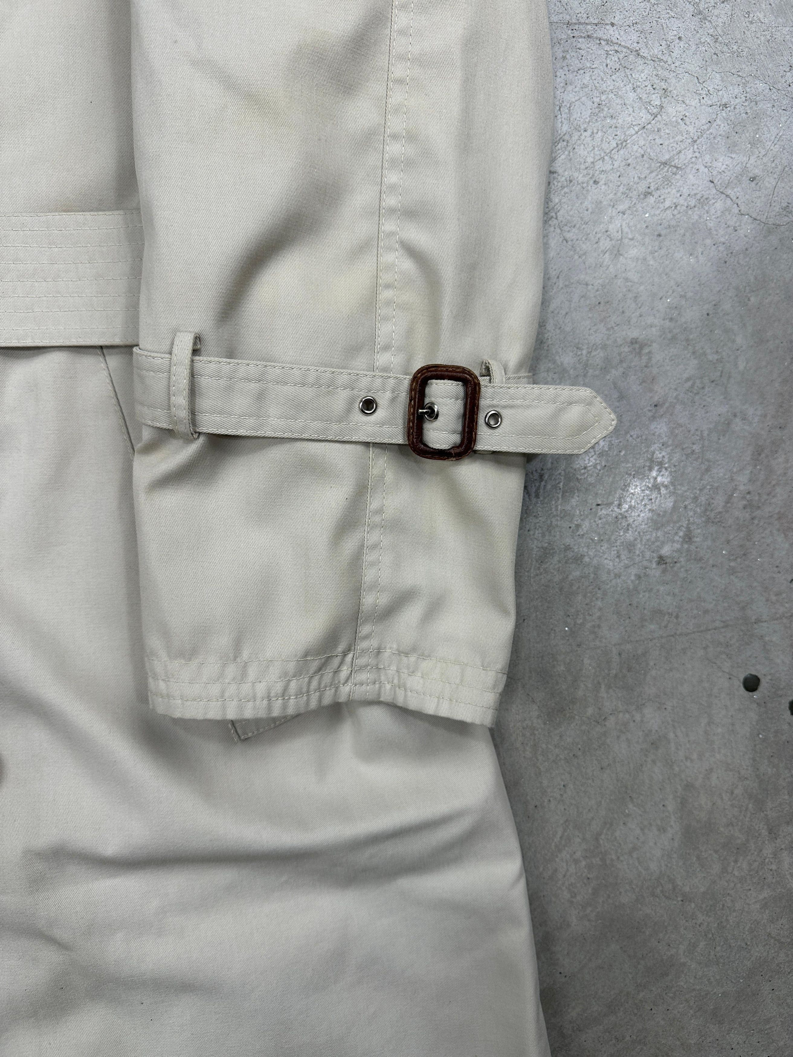 Vintage 80s Herno White Trenchcoat Size S / US 4 / IT 40 - 7 Thumbnail