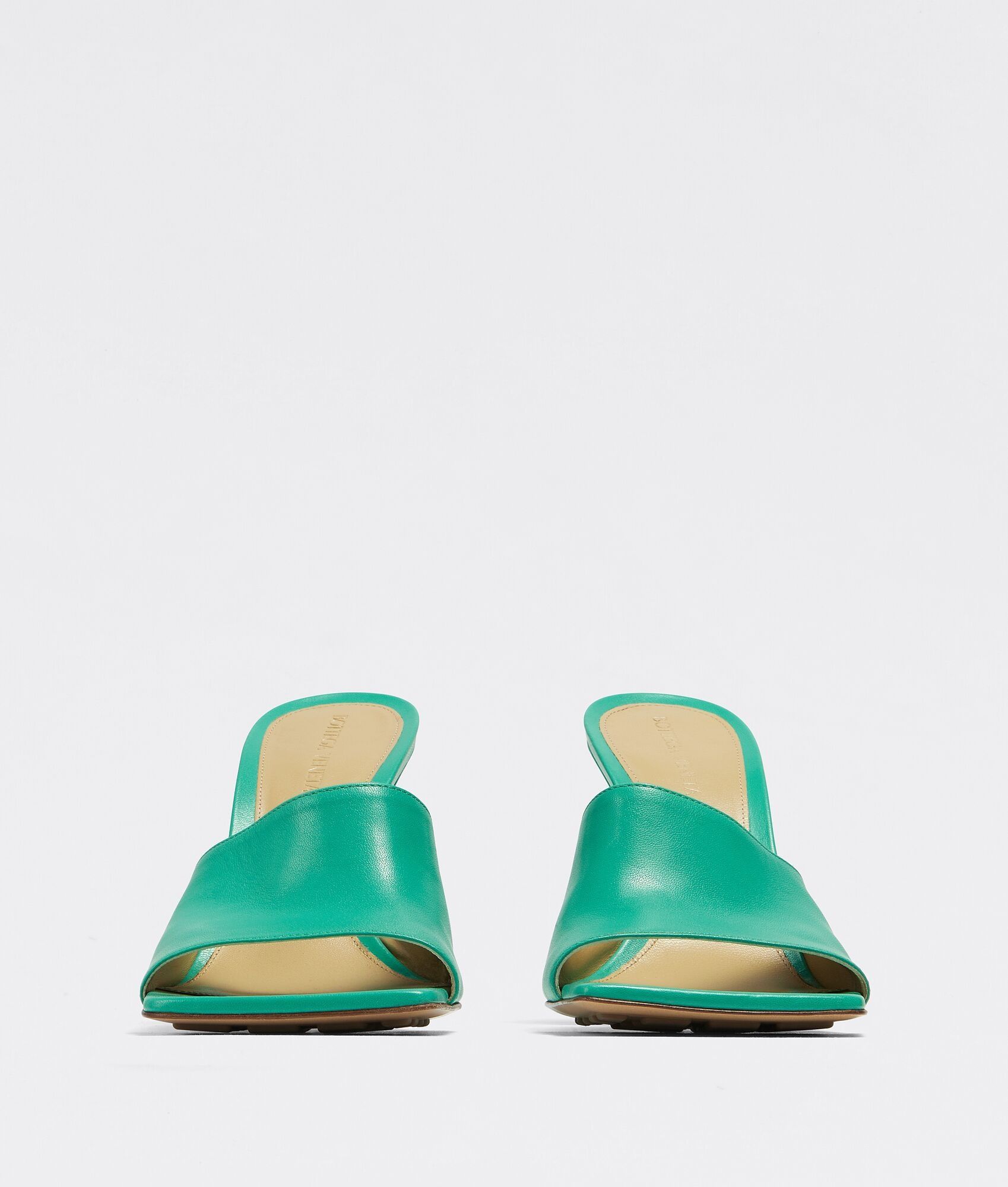 Bottega Veneta o1n1vont0924 Stretch Mules in Acid Turquoise Size US 9 / IT 39 - 2 Thumbnail