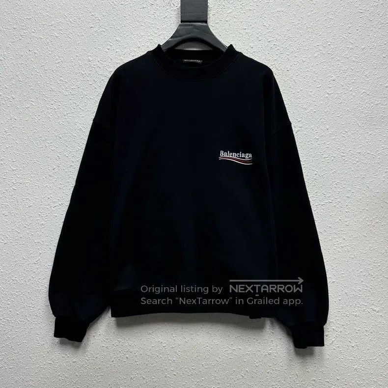 Balenciaga Balenciaga Coca-Cola wave logo embroidered long sleeve swe Size US L / EU 52-54 / 3 - 1 Thumbnail