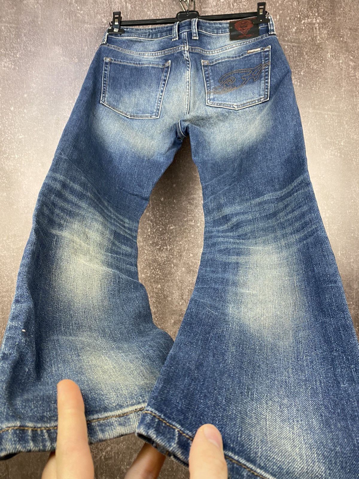 Ed Hardy × Vintage VINTAGE Y2K ED HARDY JEANS STREETWEAR STYLE EVISU LIKE Size 32" / US 10 / IT 46 - 3 Thumbnail