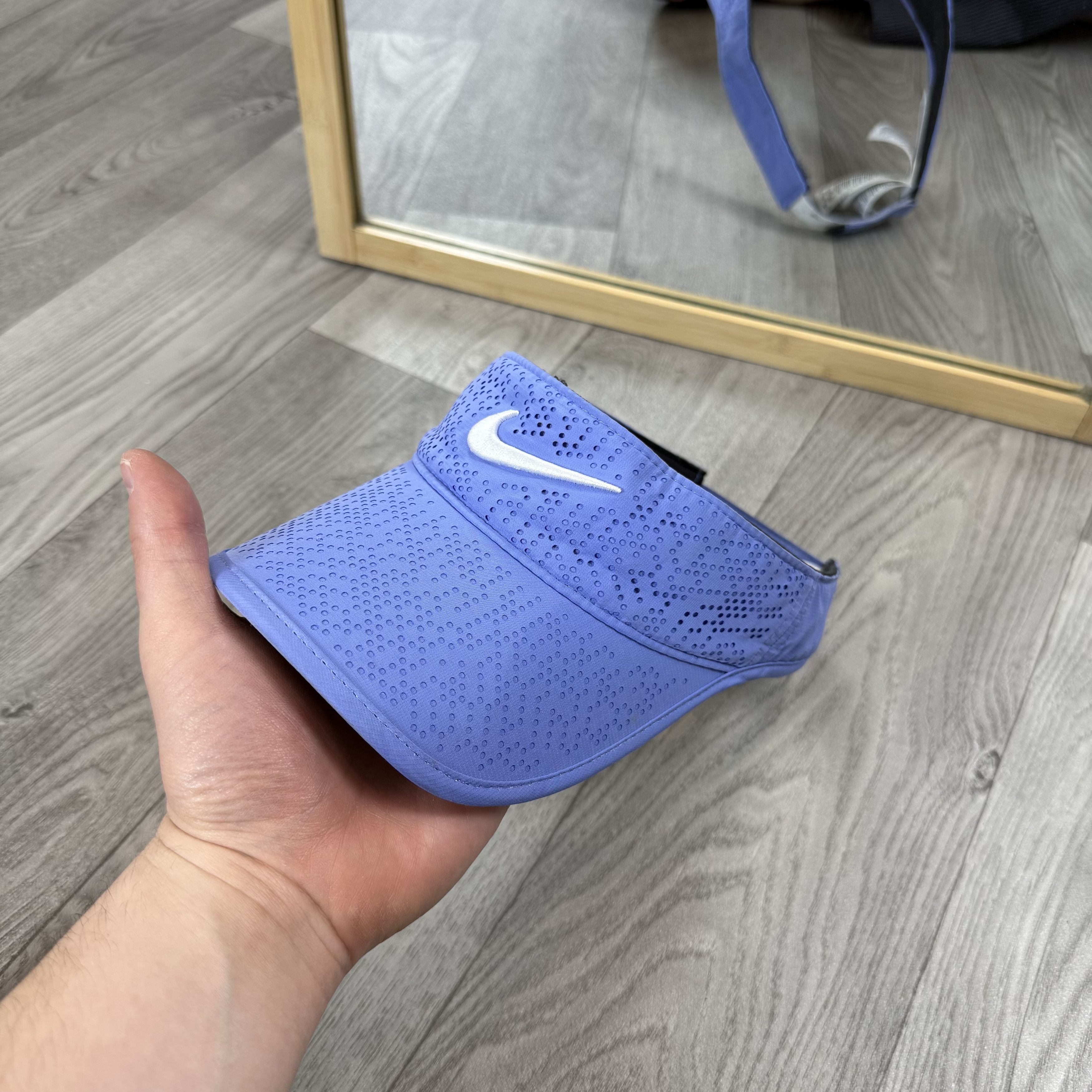 Nike Nike Golf Tennis Visor Blue Swoosh Cap Size ONE SIZE - 2 Thumbnail