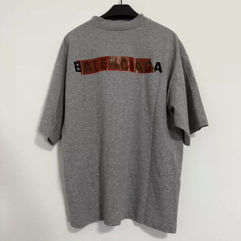 Balenciaga Balenciaga Cotton tape sticker T-shirt Size US XXS / EU 40 - 1 Thumbnail