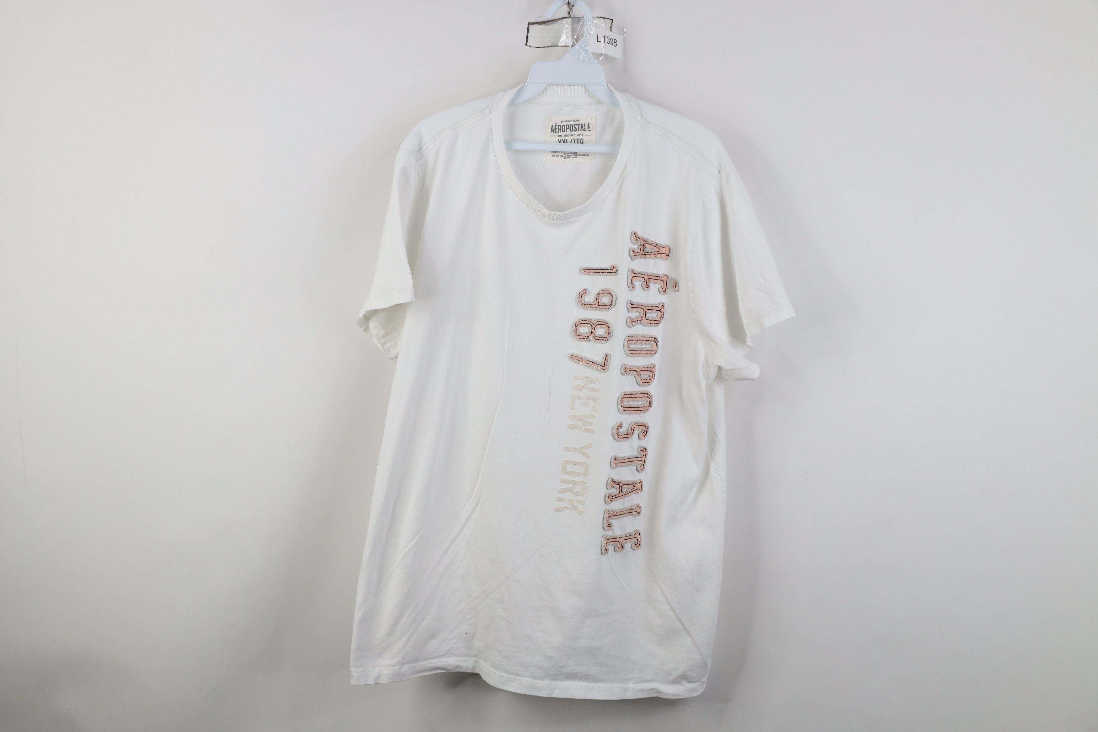 Aeropostale Vintage 90s Y2K Aeropostale Spell Out T-Shirt White Cotton Size US XXL / EU 58 / 5 - 1 Thumbnail