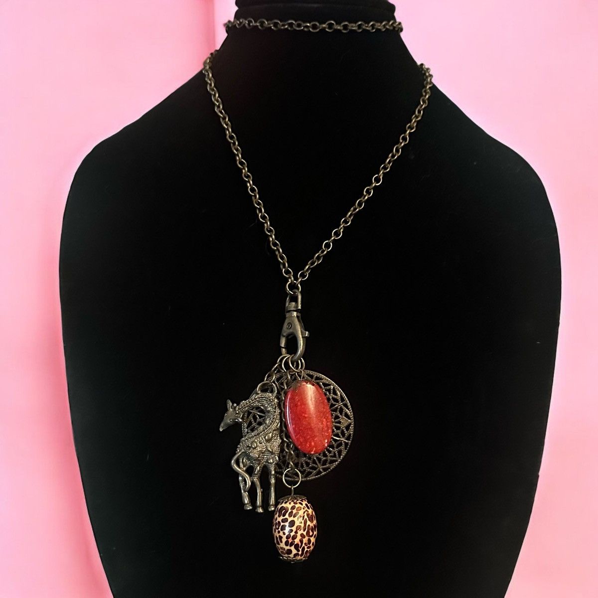 Other Vintage long safari cluster pendant necklace Size ONE SIZE - 1 Thumbnail