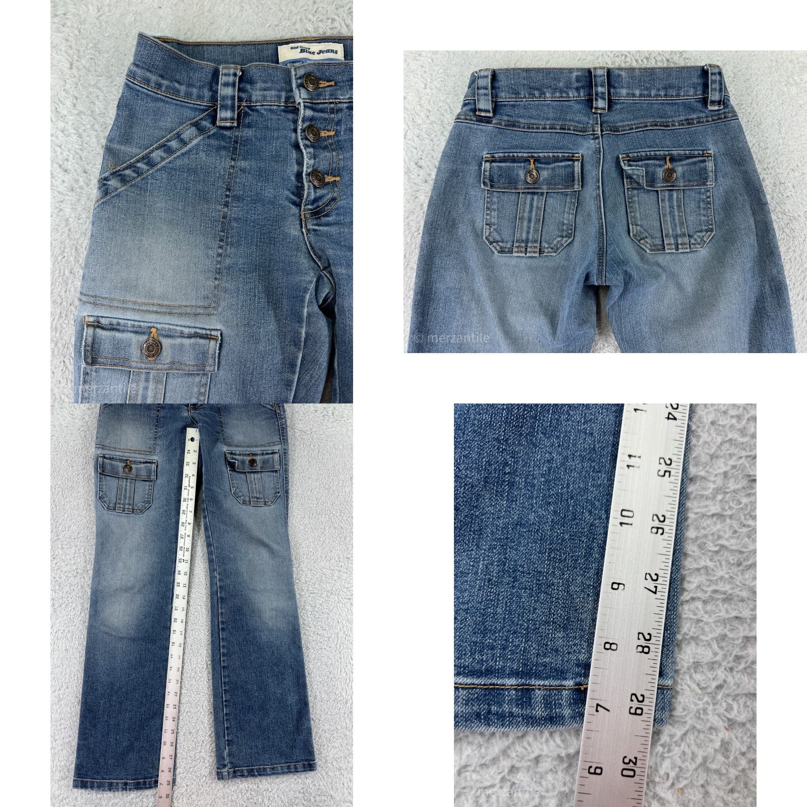 Old Navy Old Navy Jeans Womens 1 Blue Denim Jeans Button Fly Bootcut Cotton Denim Wide 5-Pocket design Modern Classic Womens Jeans Size 25" / US 0 / IT 36 - 8 Thumbnail