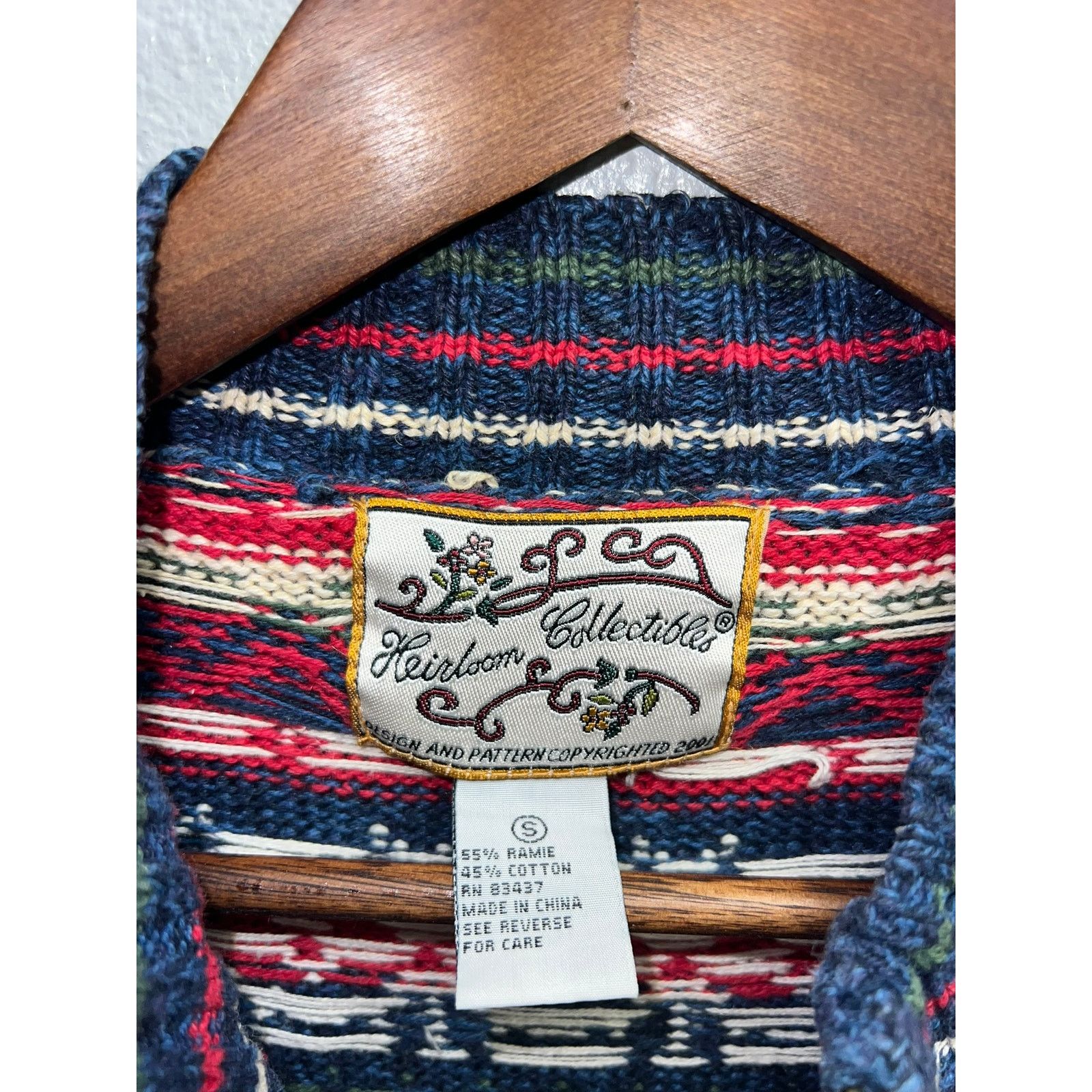 JH Collectibles Womens Heirloom Collectibles Sweater Multicolor Full Zip S Size US S / EU 44-46 / 1 - 7 Thumbnail